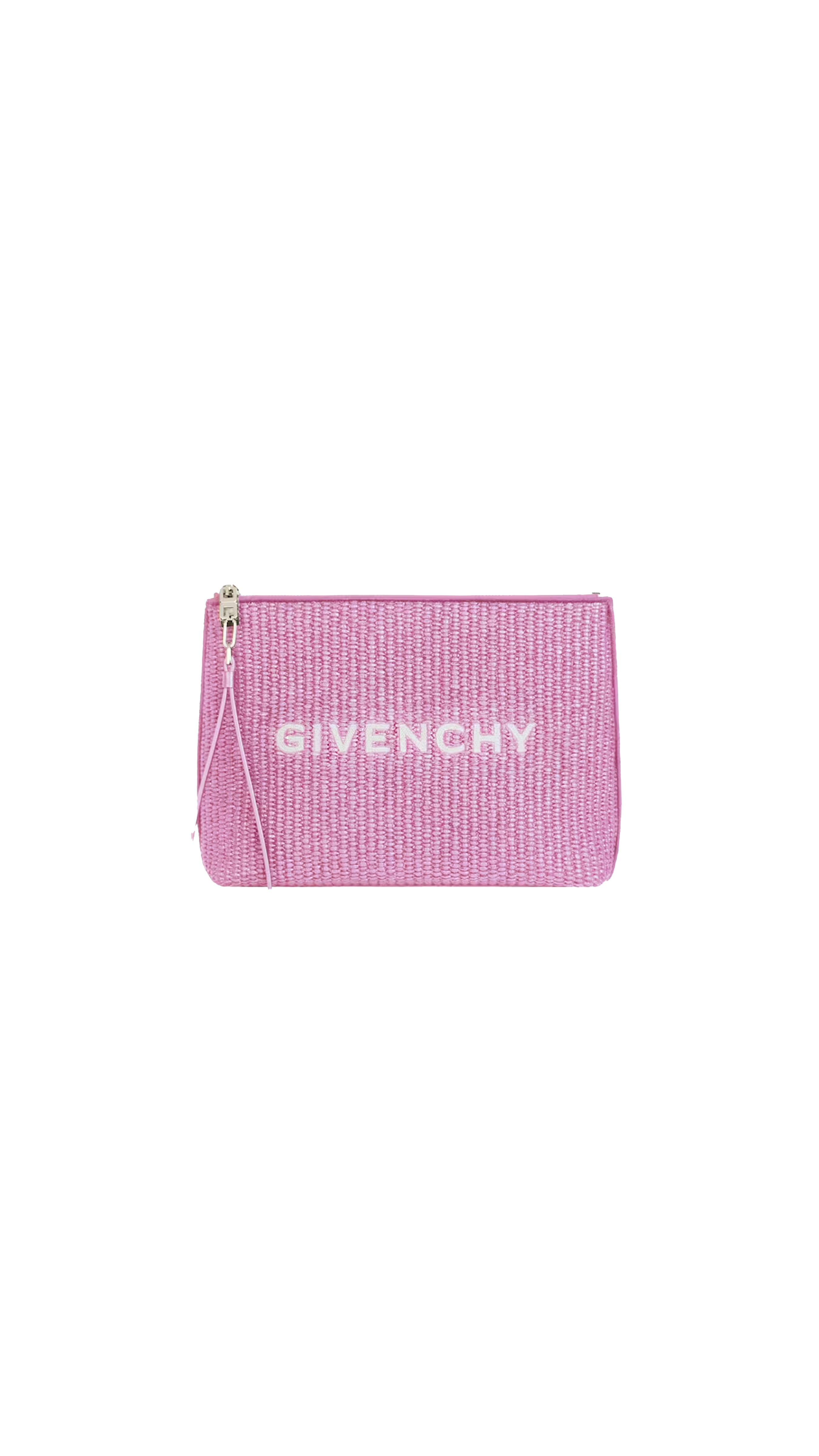 Raffia Travel Pouch - Pink