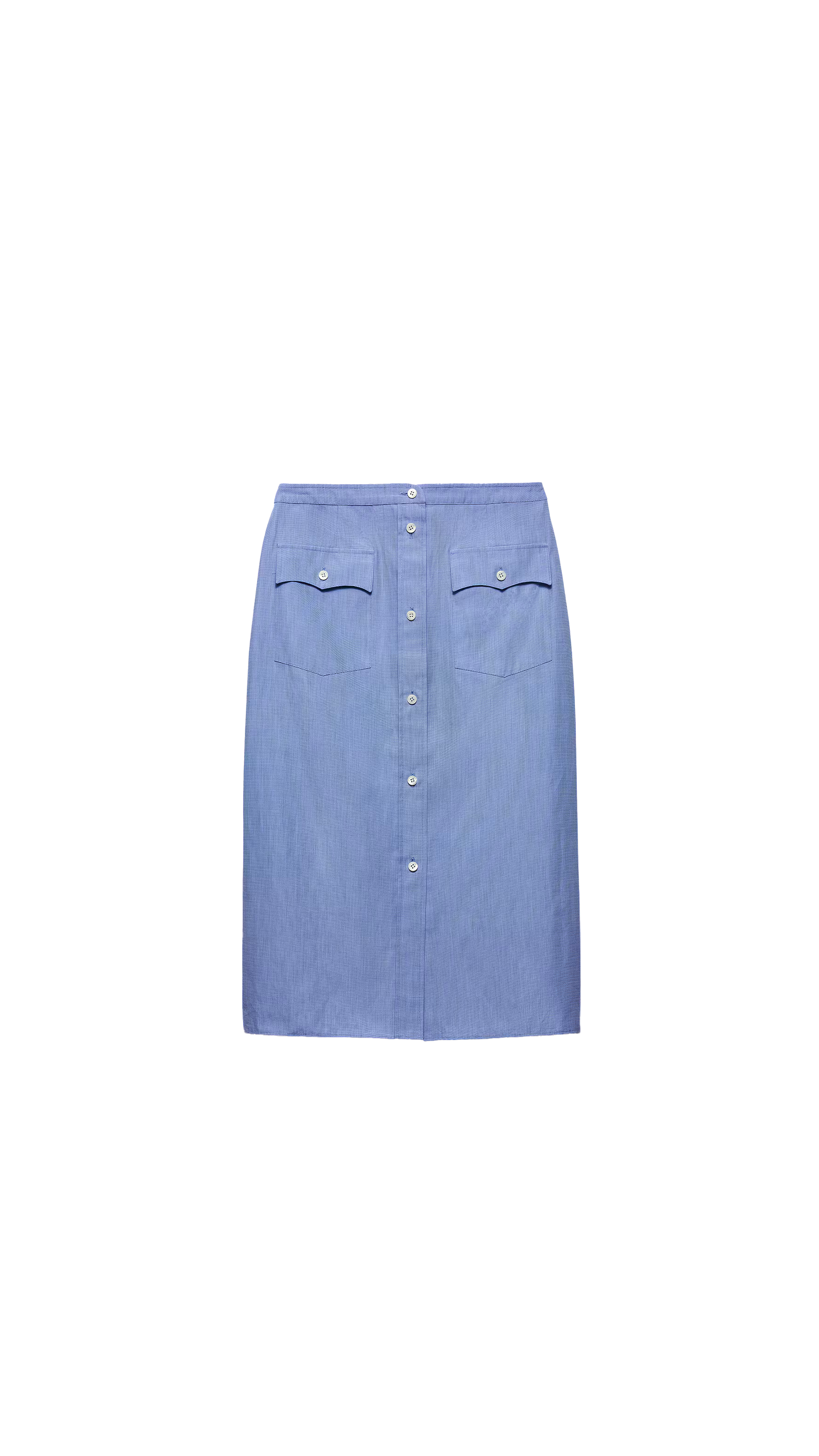 Fil-à-Fil Skirt - Sapphire Blue