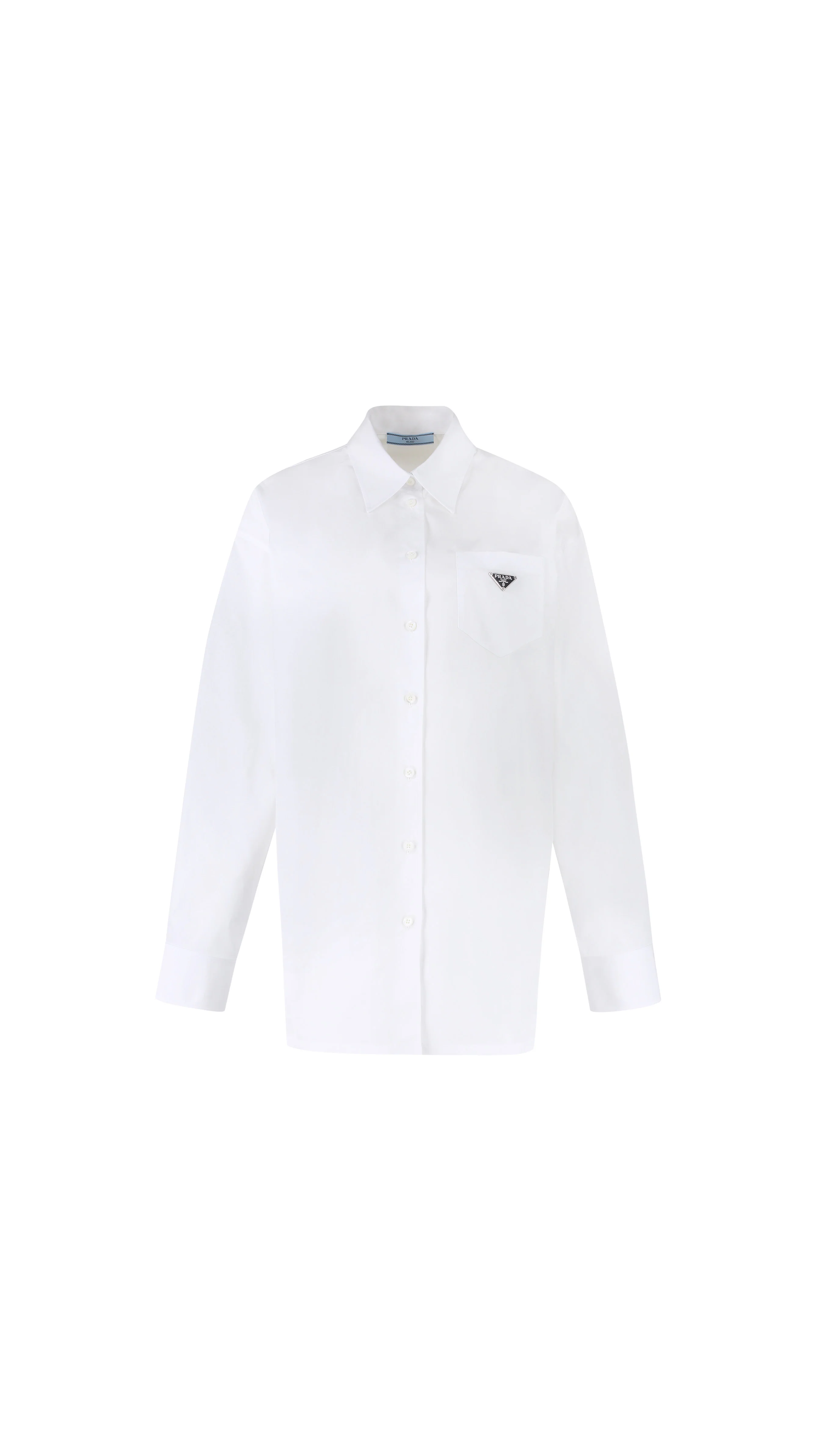 Black Poplin Shirt - White