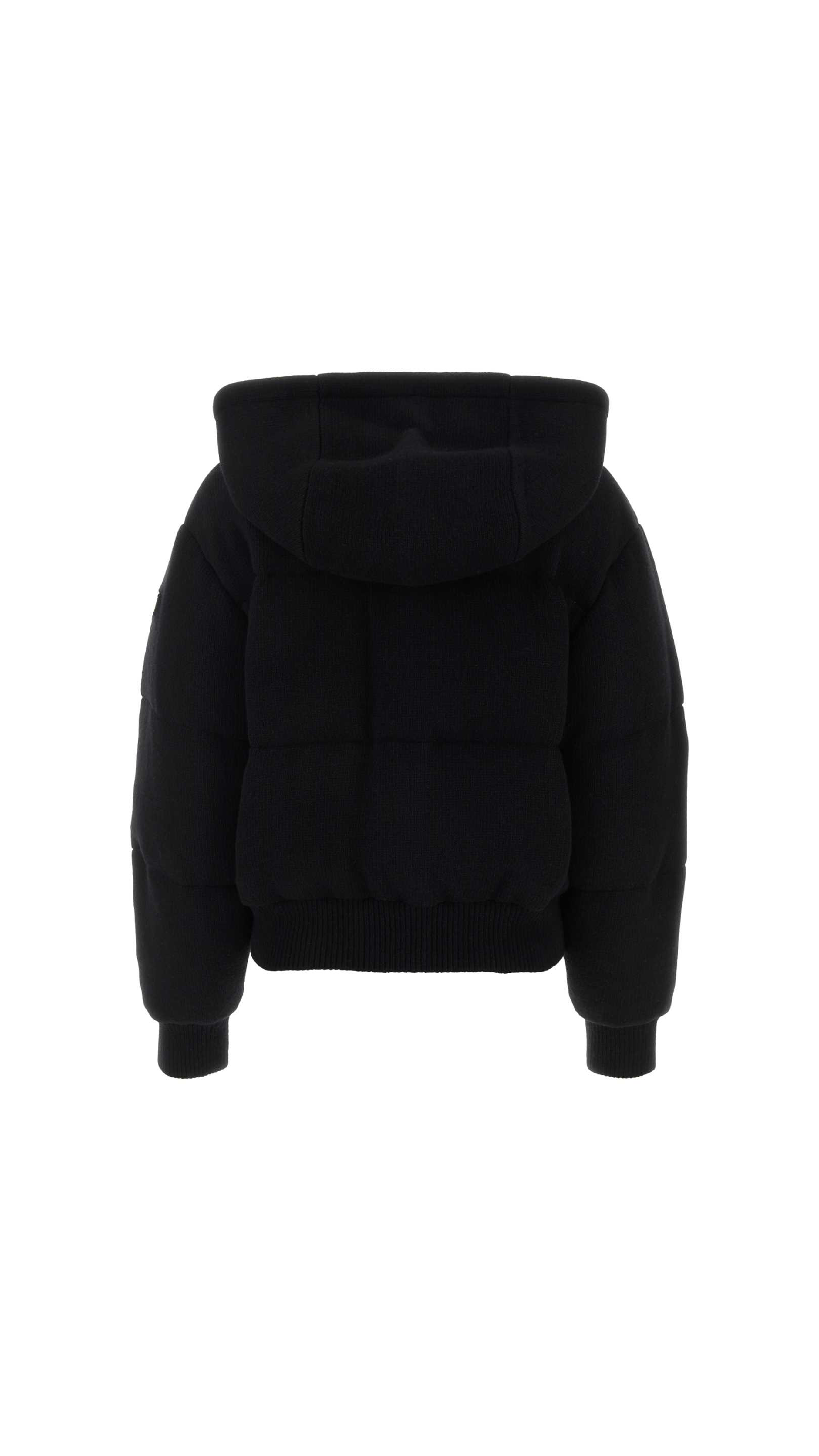 Prada Knitted Hooded Jacket - Black