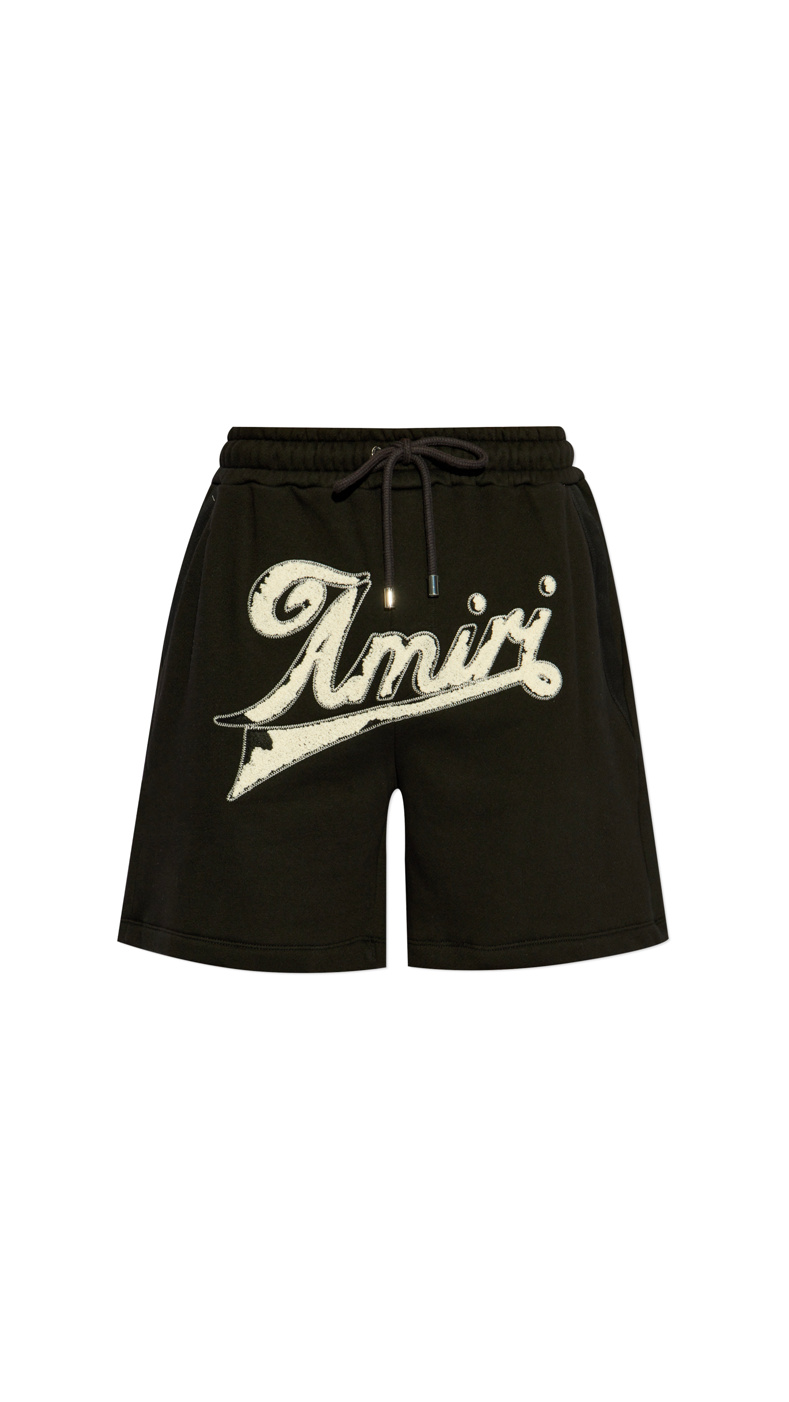 Distressed Amiri Sweat Shorts - Black