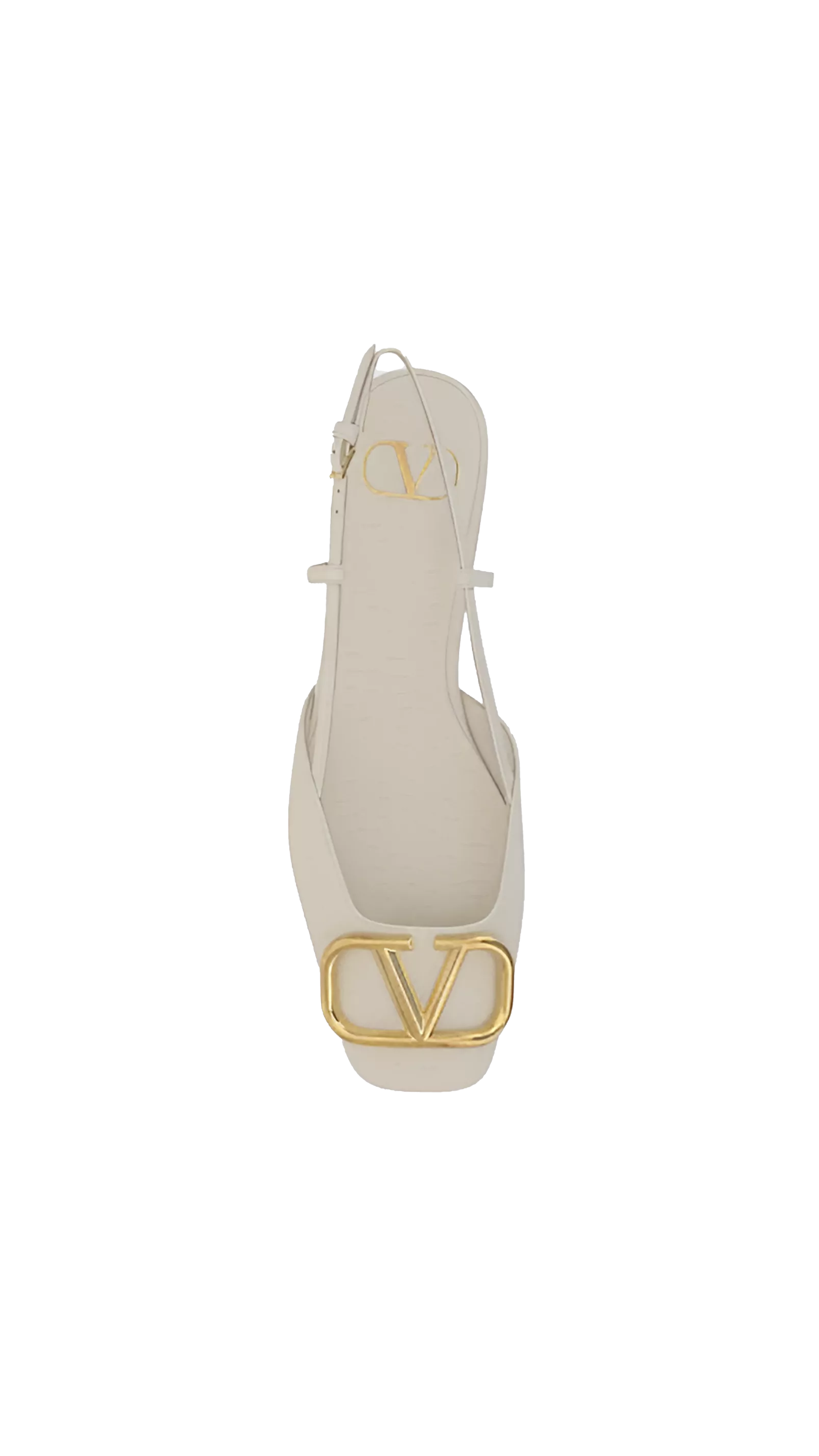 Ballerinas V Logo - Ivory