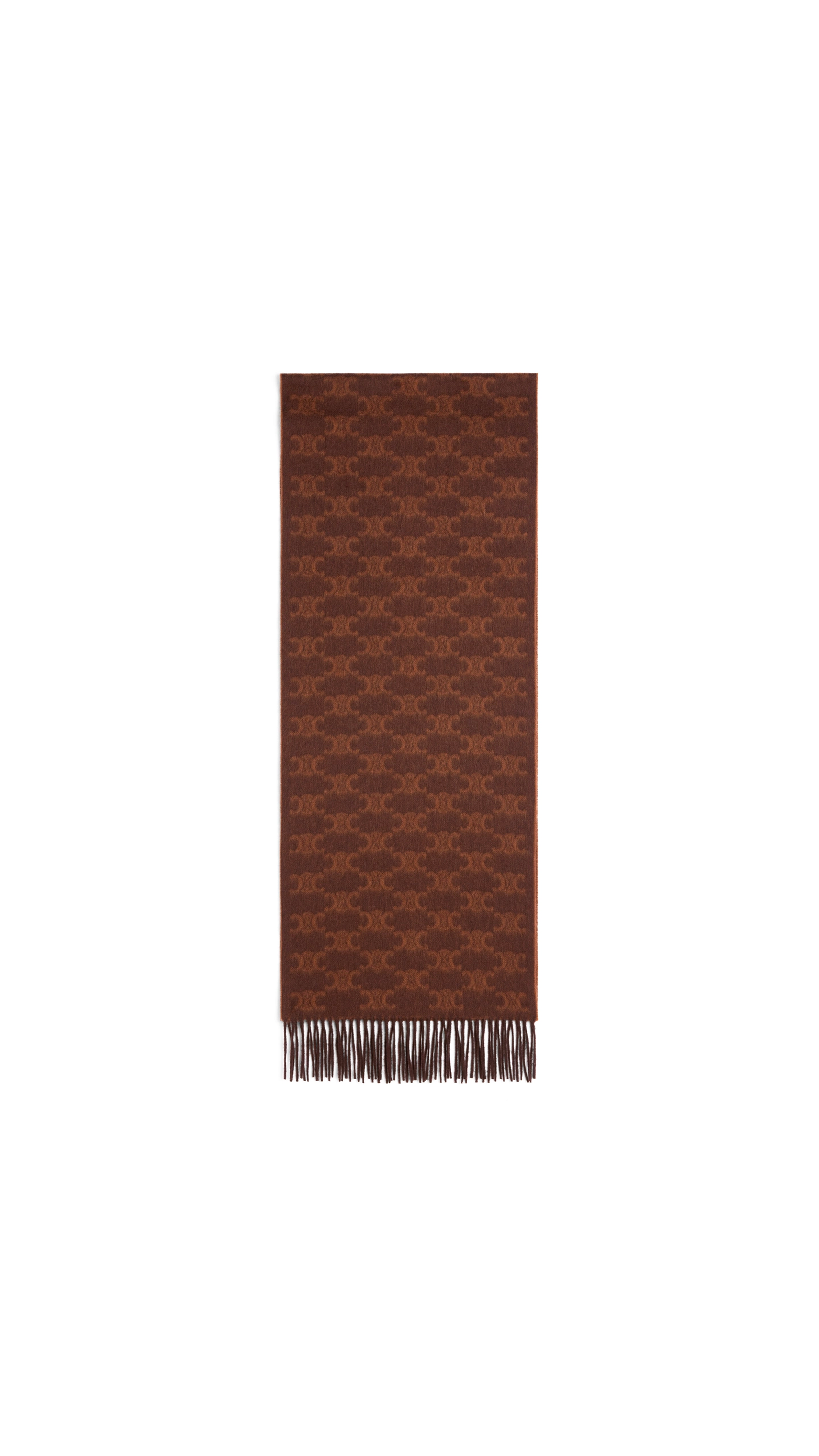 Scarf in Monogram Cashmere - Brown/Toffee