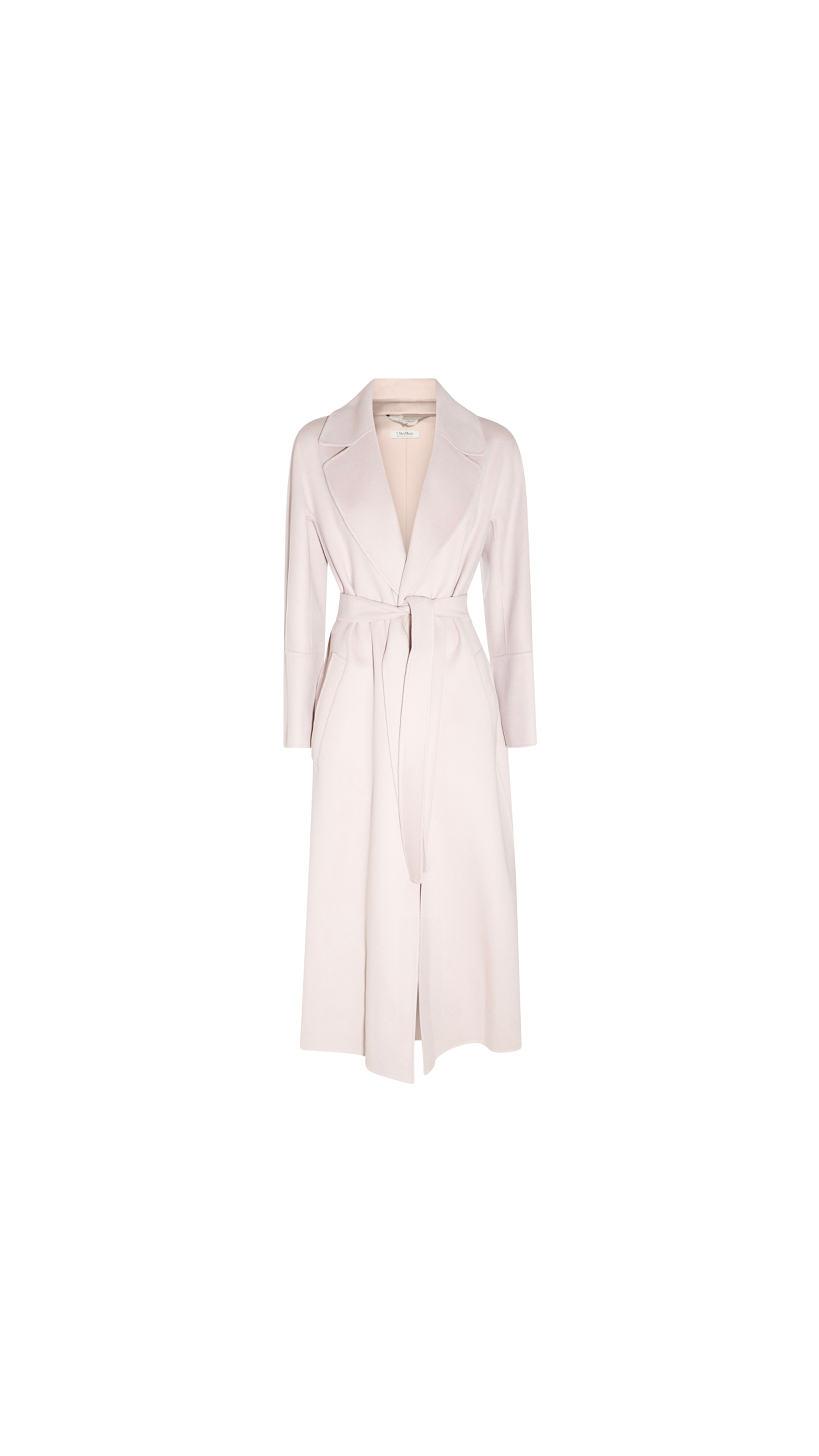 Elisa Wool Long Robe Coat - White