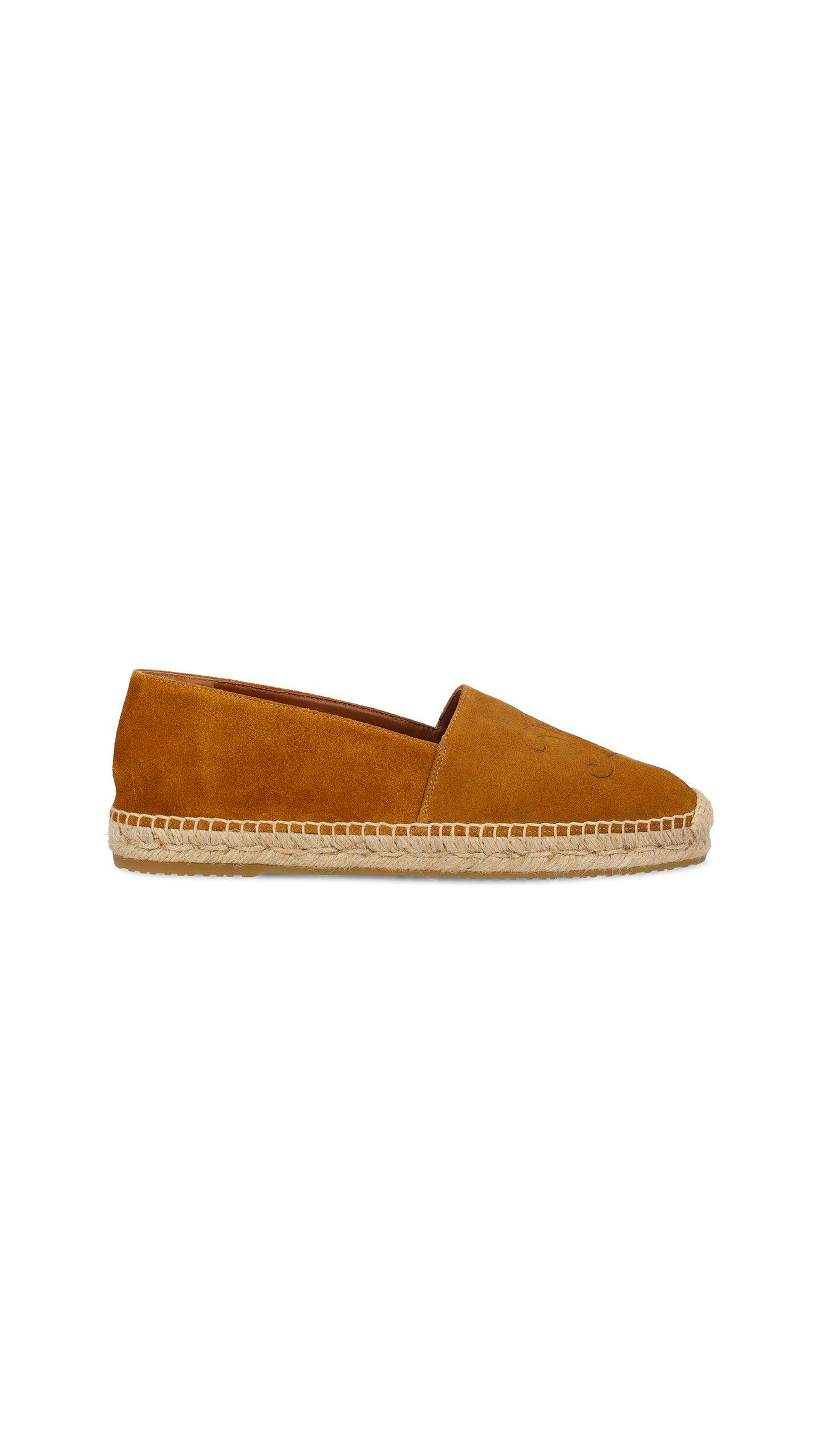 Celine Logo Embroidered Espadrilles - Brown