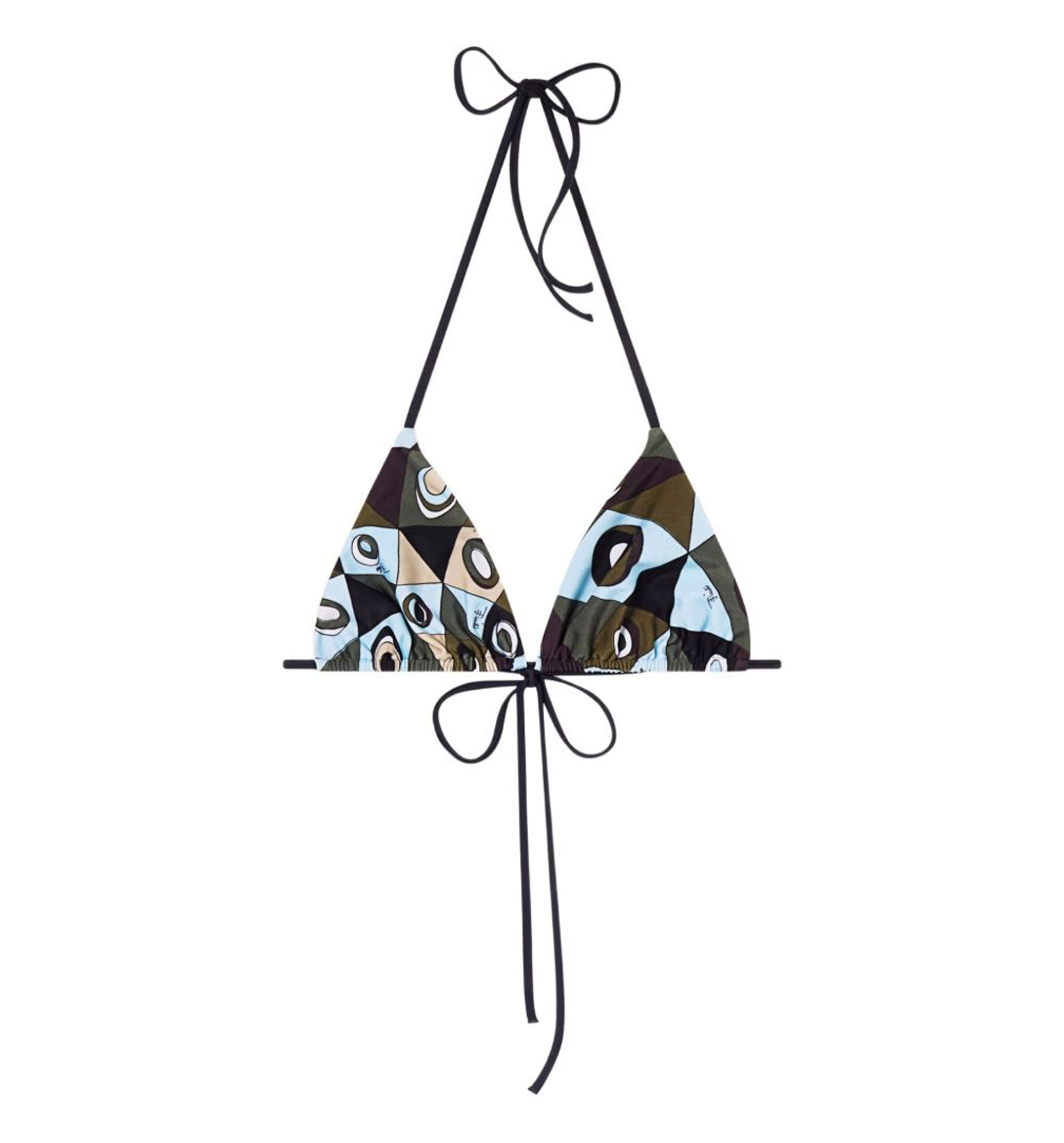 Occhi Print Triangle Bikini Top