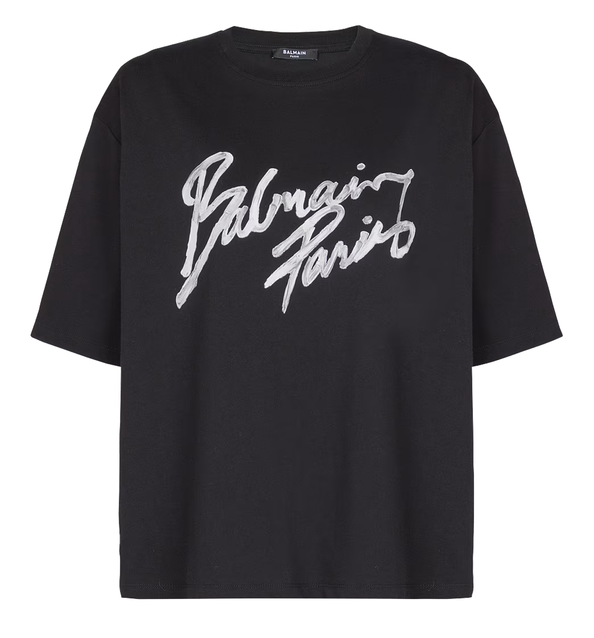 Boxy T-shirt with Balmain Paris Brush print