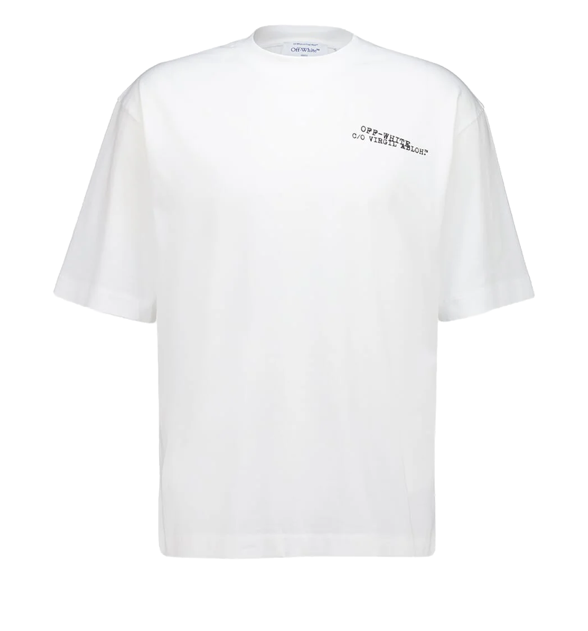 White Type Arrow Cotton T-Shirt
