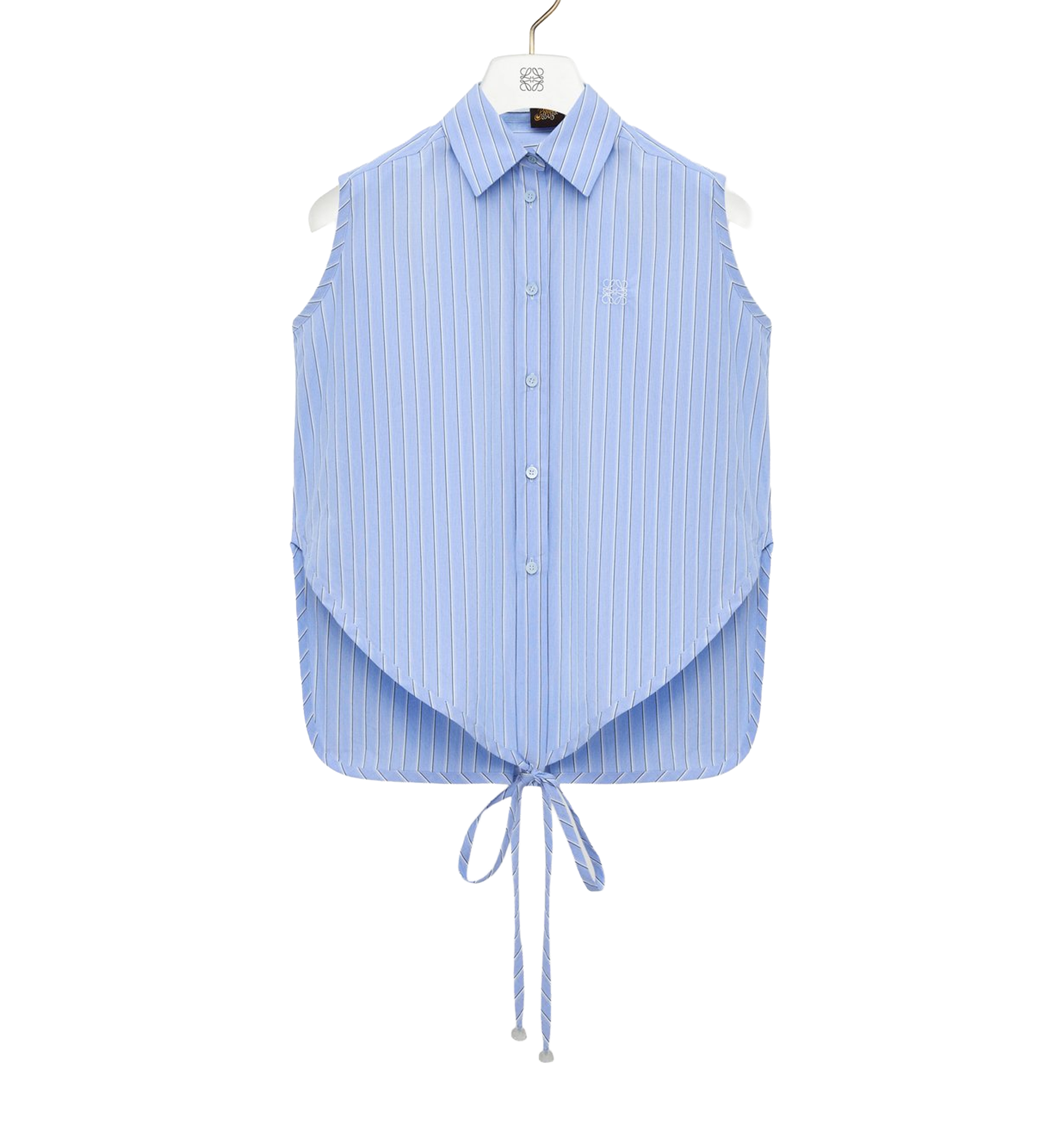 Sleeveless shirt in cotton