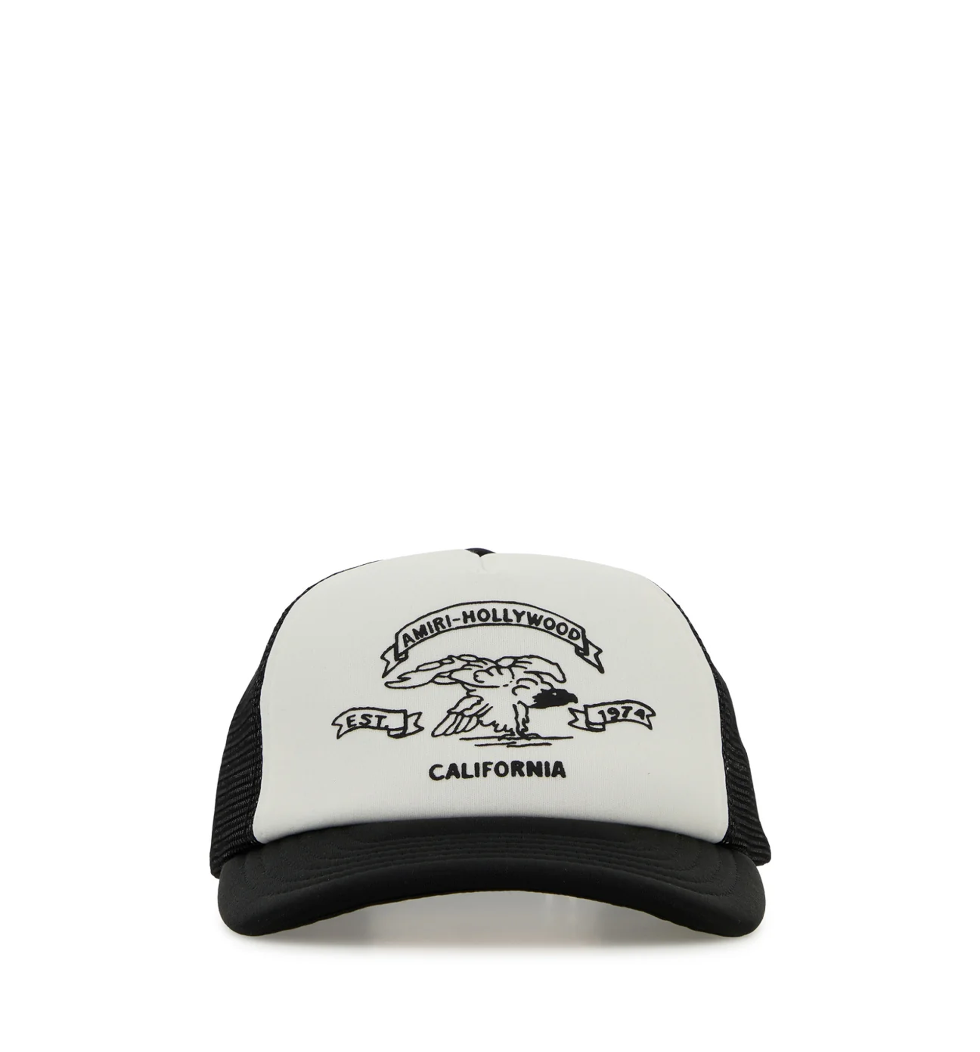 Two-tone mesh and canvas baseball cap