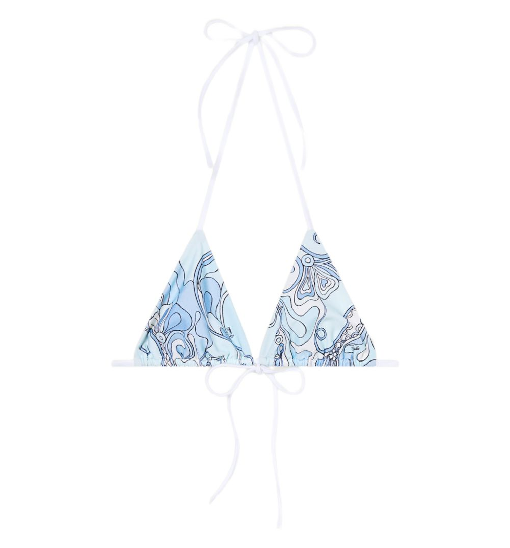 Orchidee Print Triangle Bikini Top