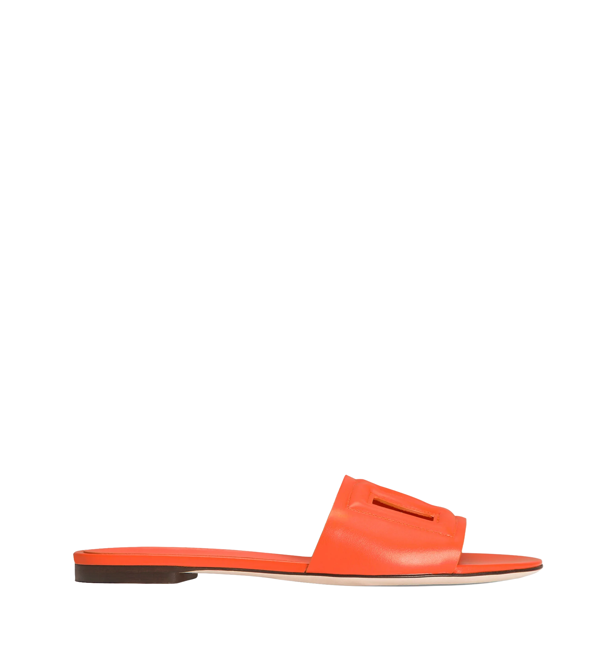 Calfskin sliders with DG logo
