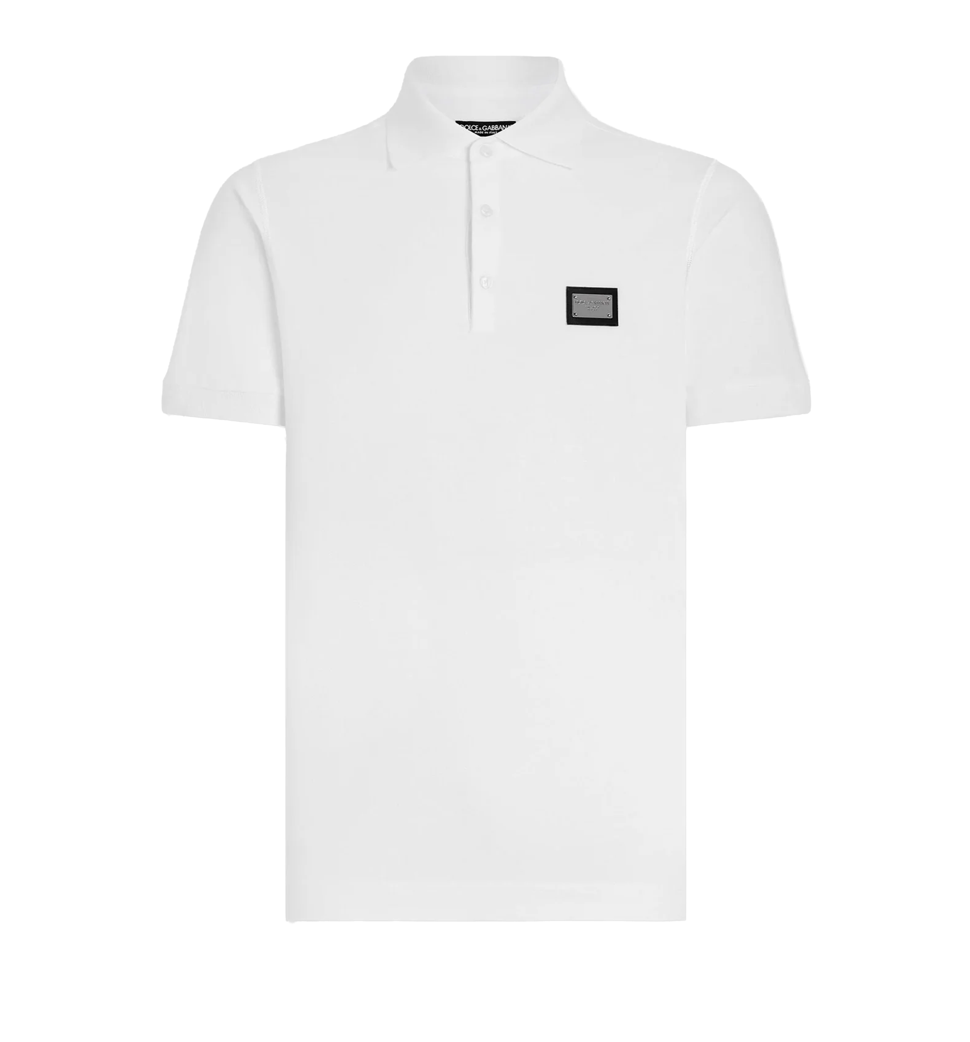 Logo plate polo shirt