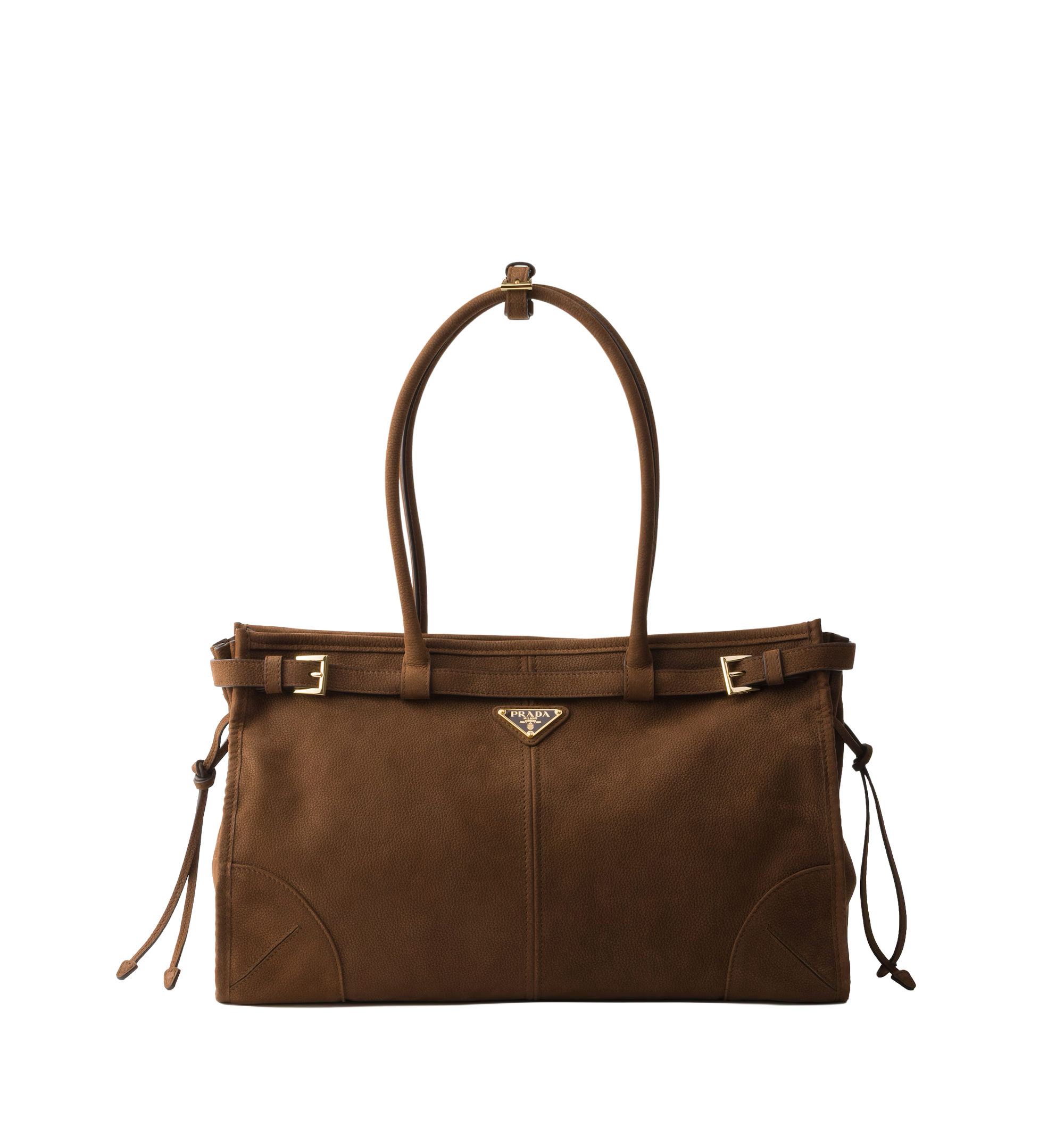 Prada Bonnie large nubuck leather handbag