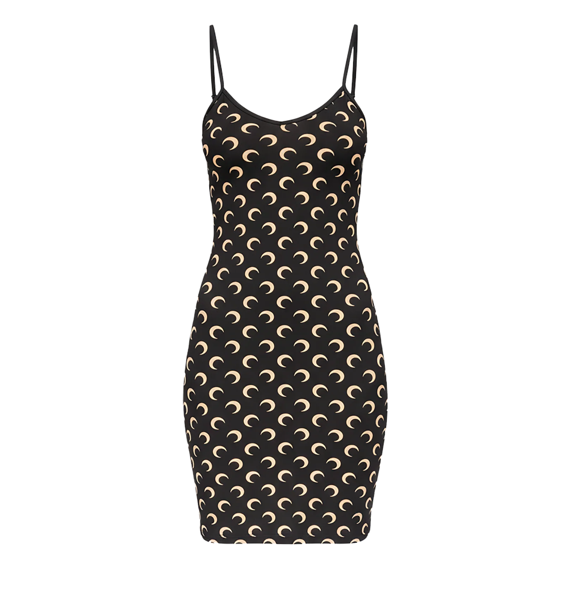 Moon printed jersey straps mini dress