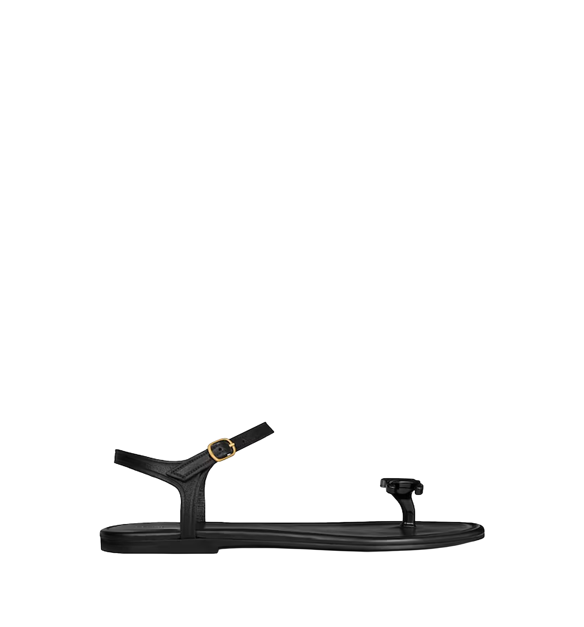 Triomphe Thong Sandal In Supple Calfskin