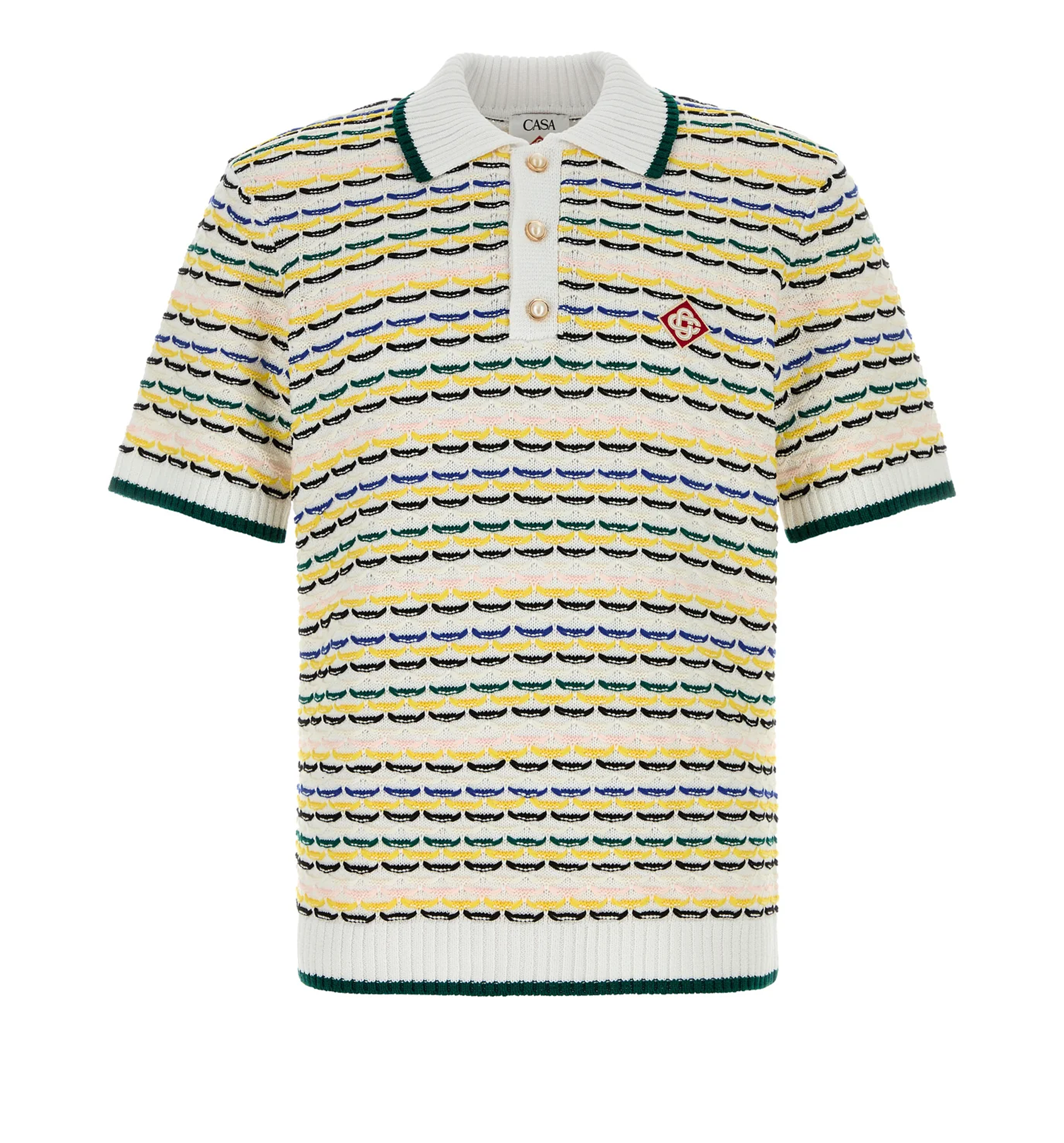Embroidered cotton polo shirt