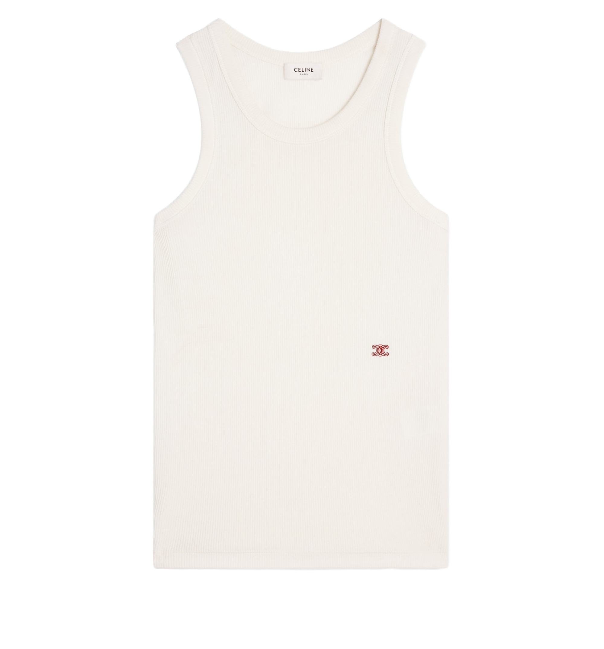 Tank Top In Ribbed Cotton Silk