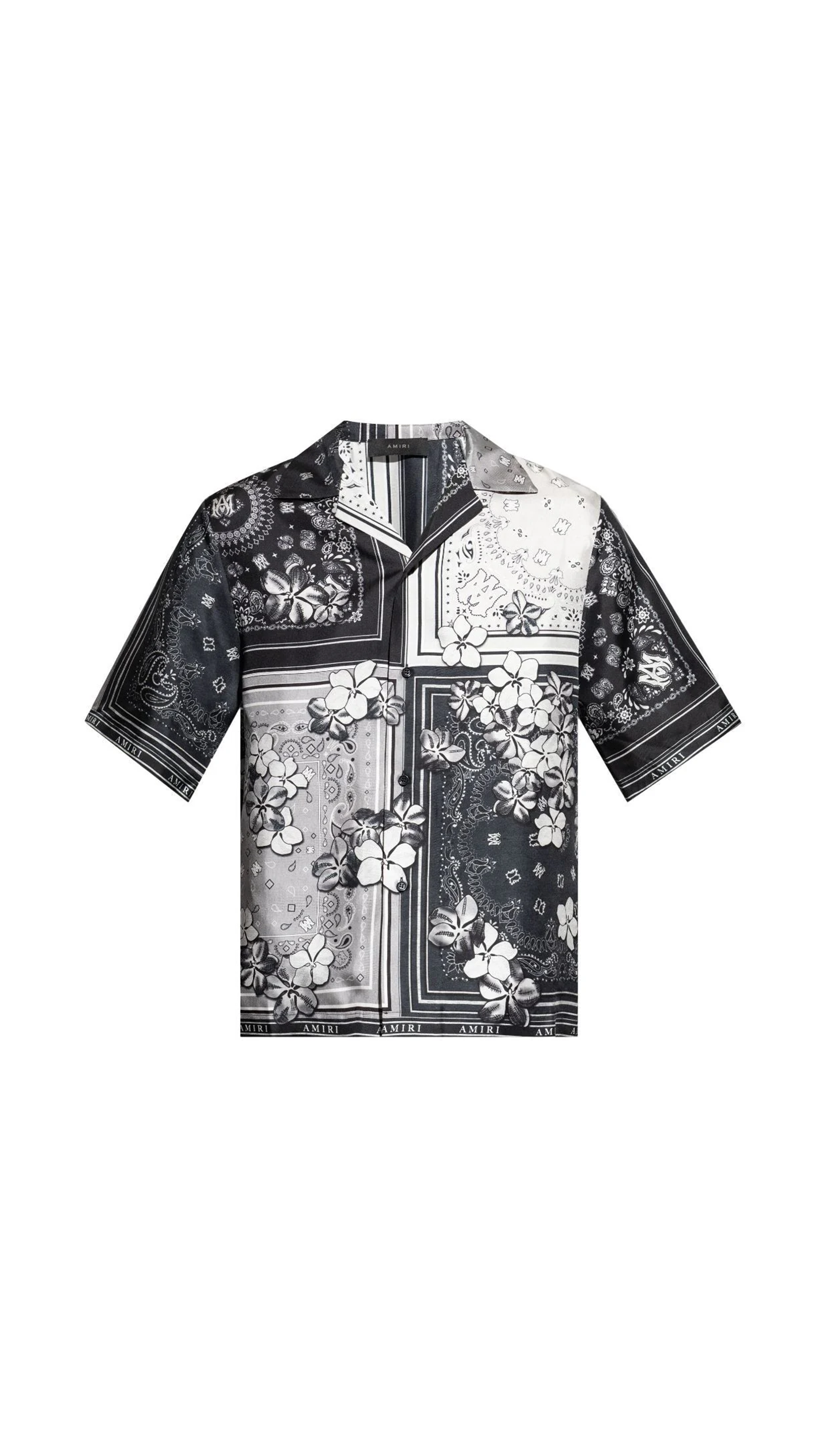 Bandana Silk Shirt - Black/White