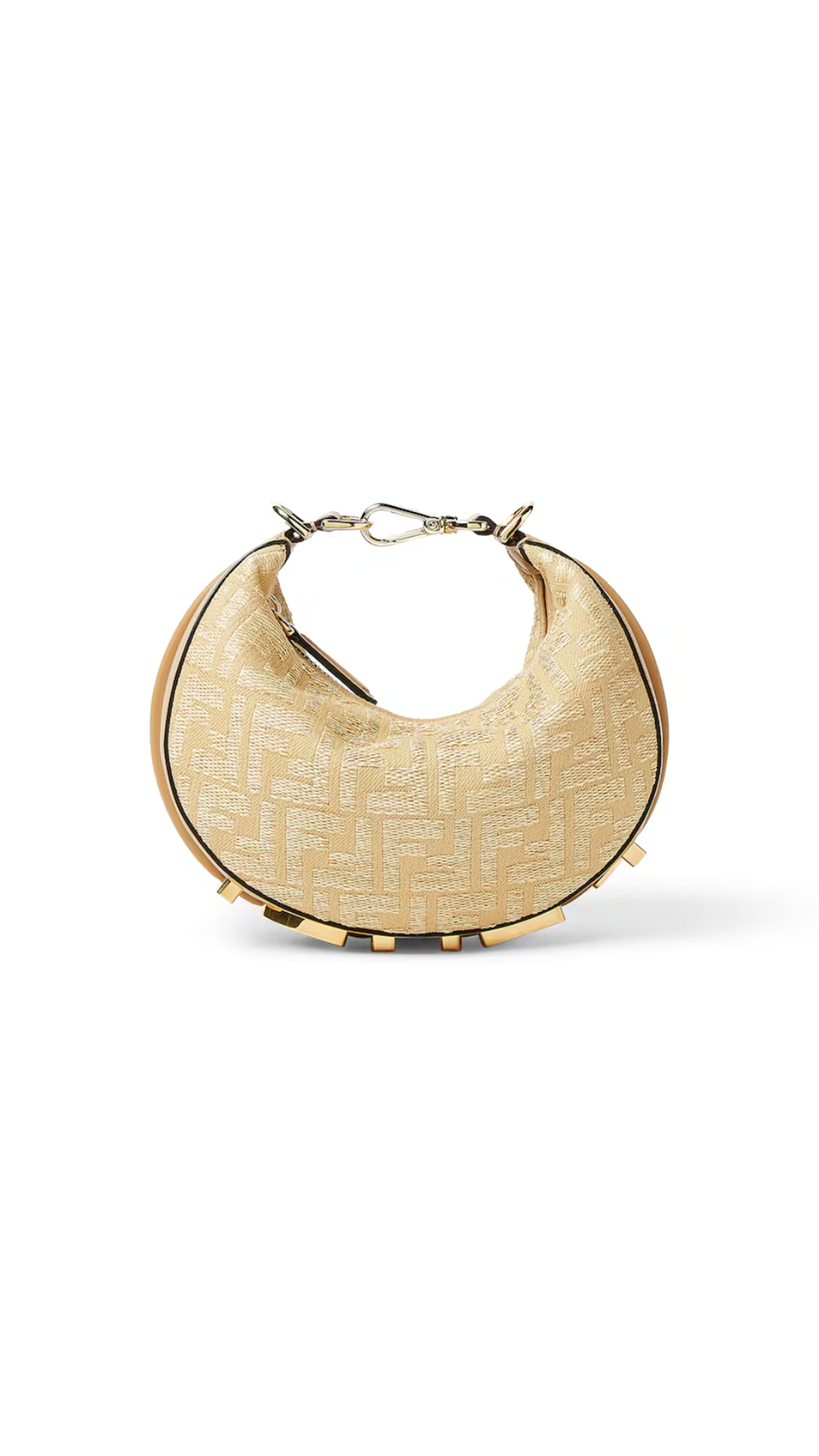 Fendigraphy Mini Bag in Jacquard FF Fabric - Gold