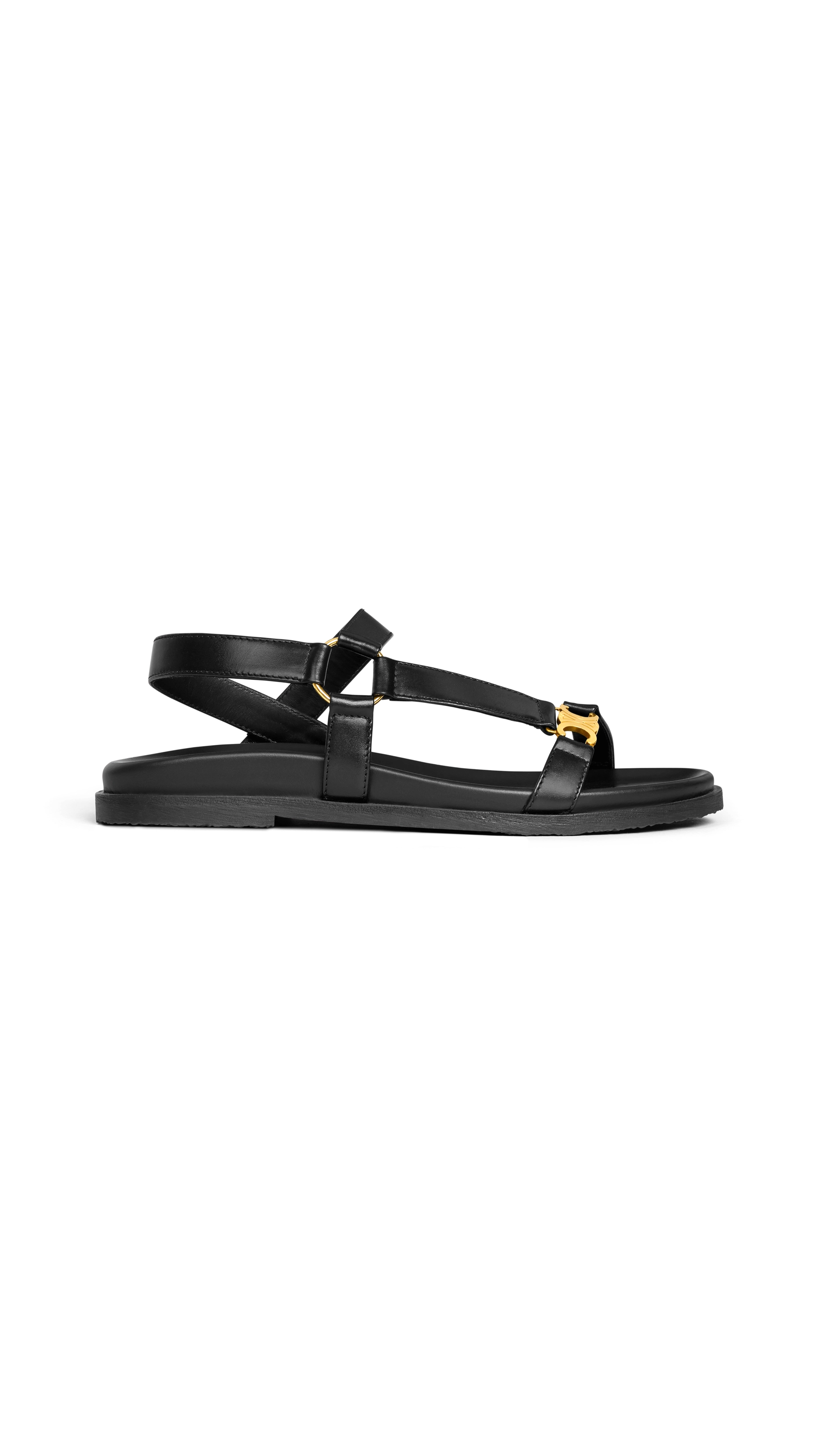 Maud Sandal with Triomphe and Calfskin - Black