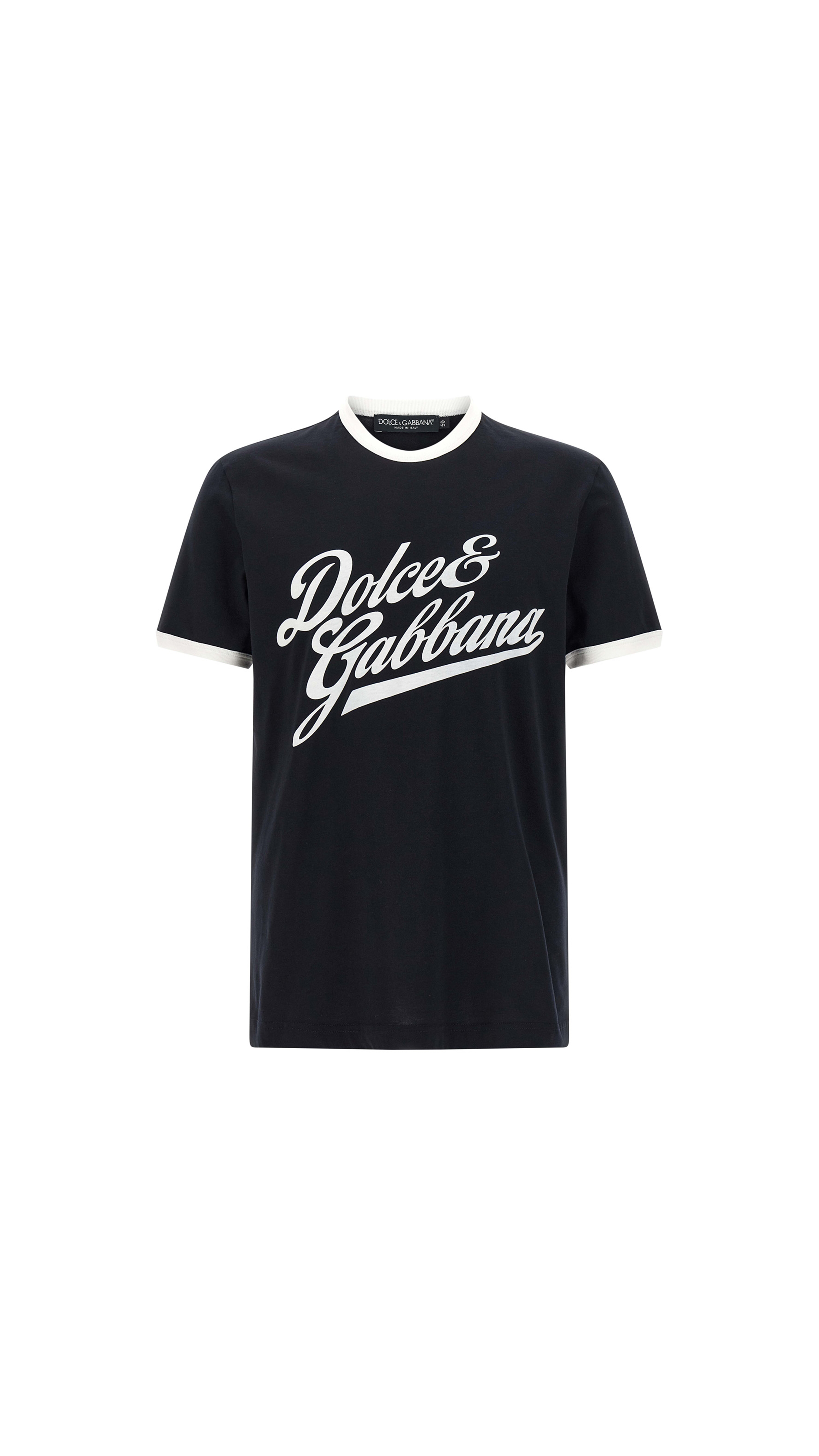 Velvet Logo T-shirt - Black/White