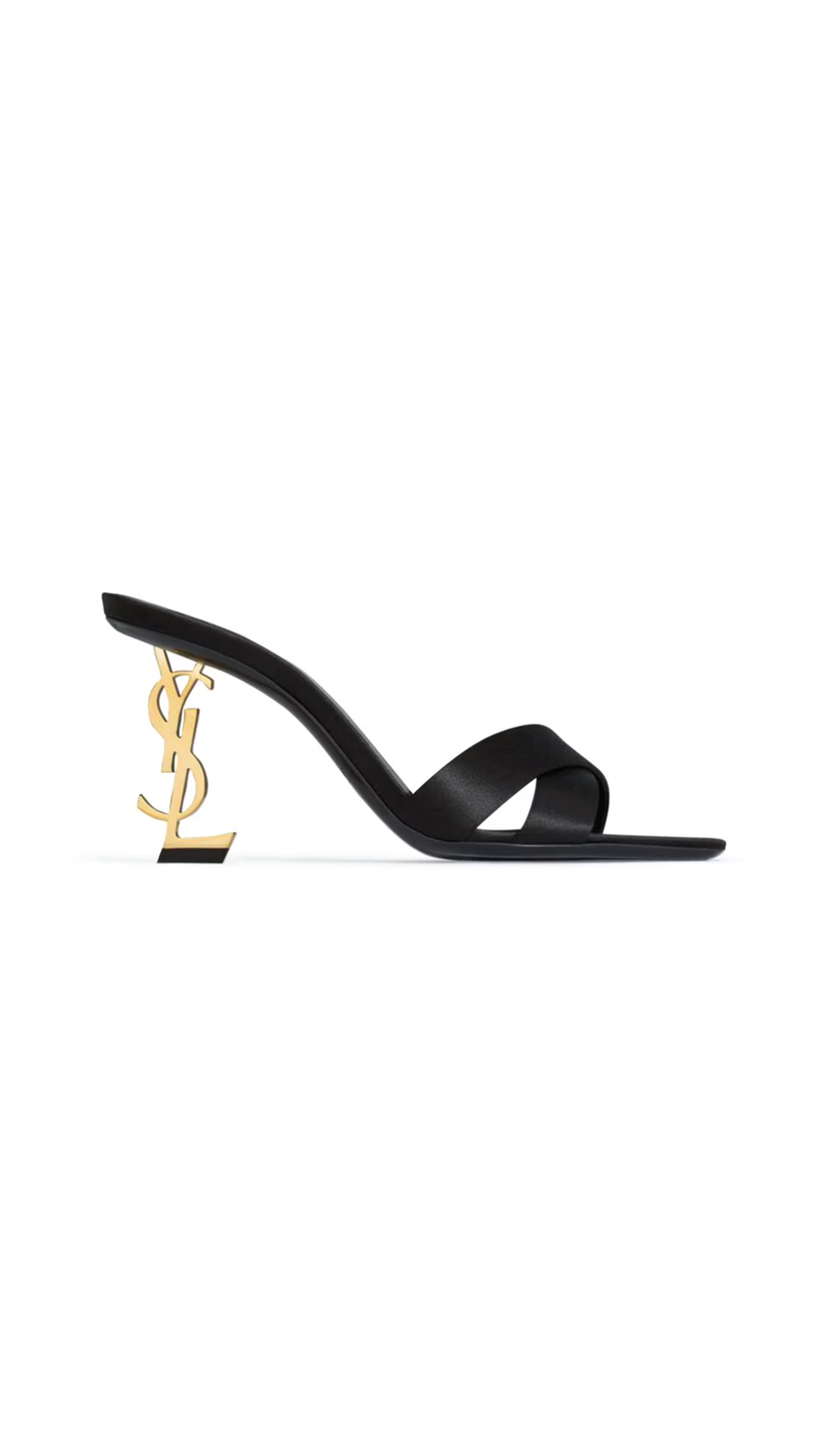 Opyum Mules in Satin Crepe - Black