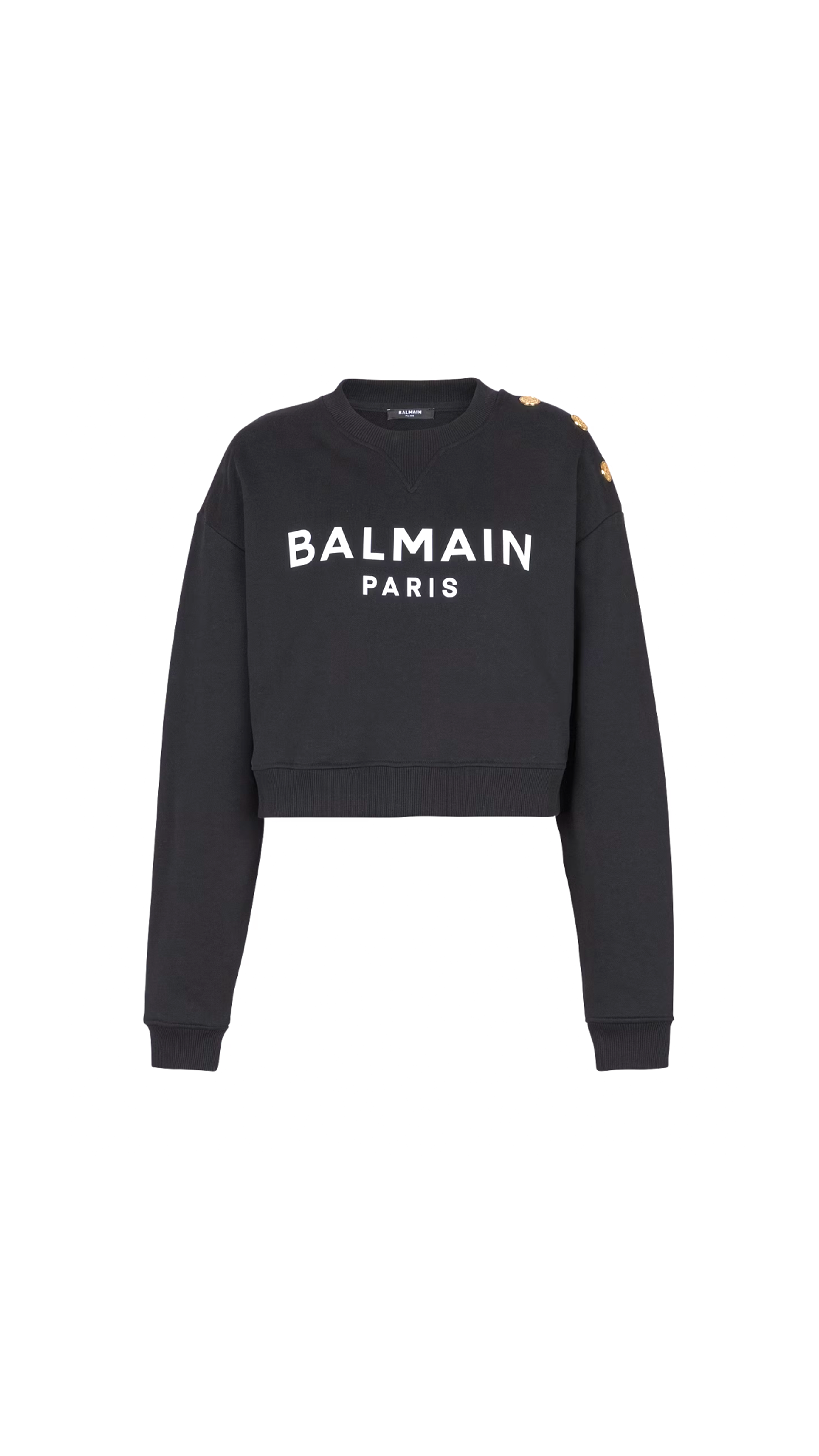 Printed Balmain Paris Sweatshirt - Black