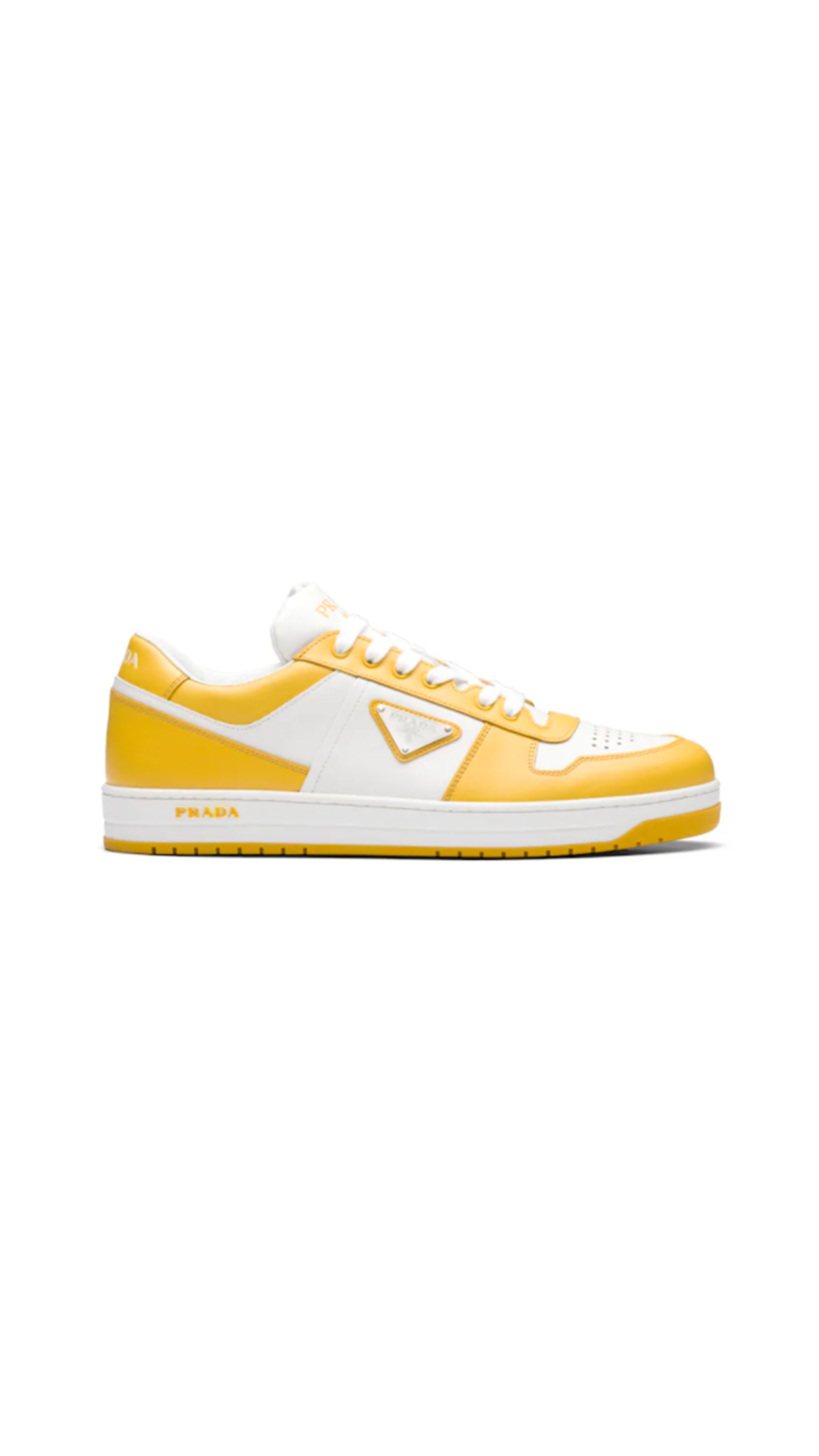 Men's Downtown Leather Sneakers - Yellow / White