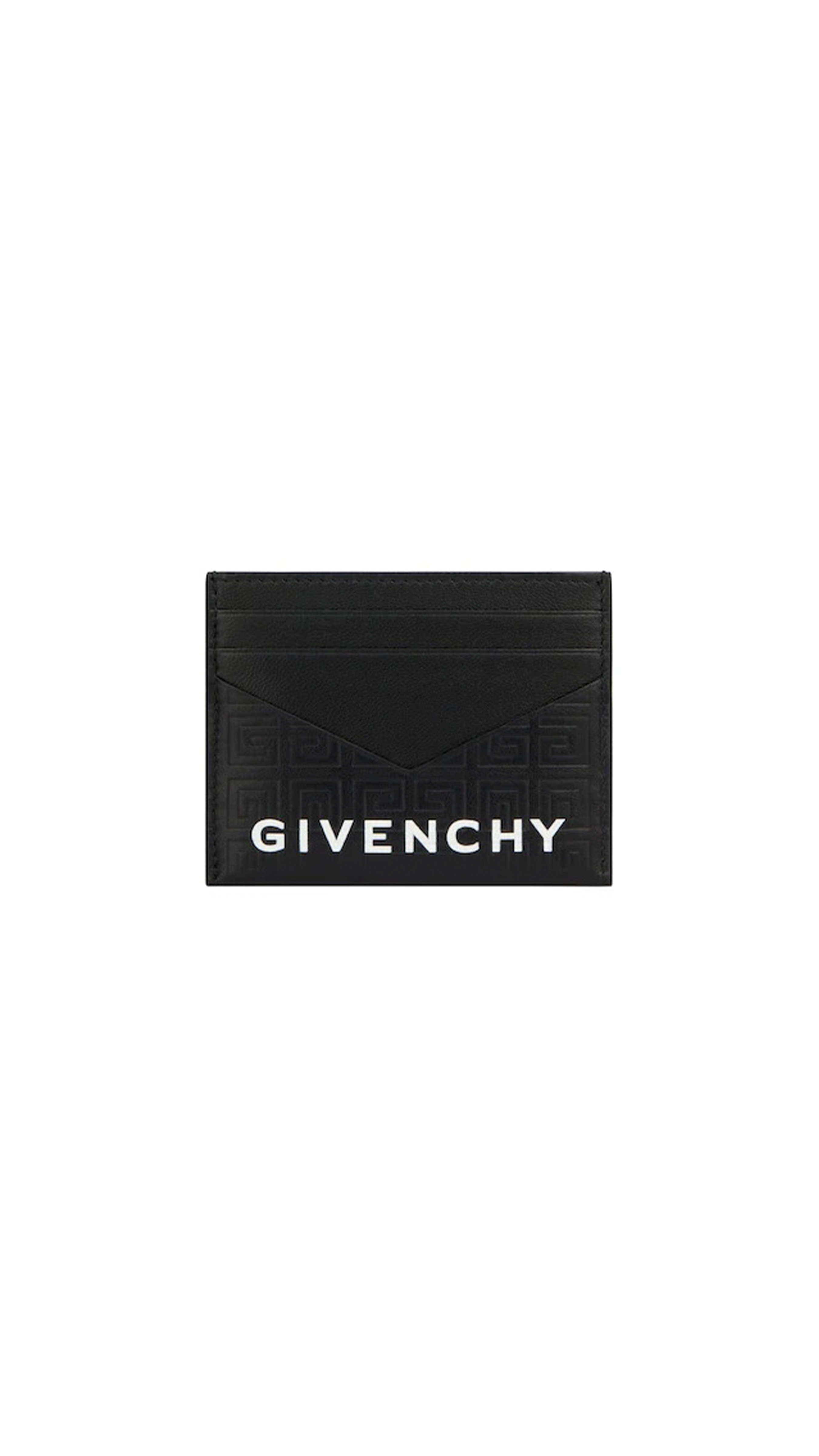 G Cut Card Holder in 4G Leather - Black