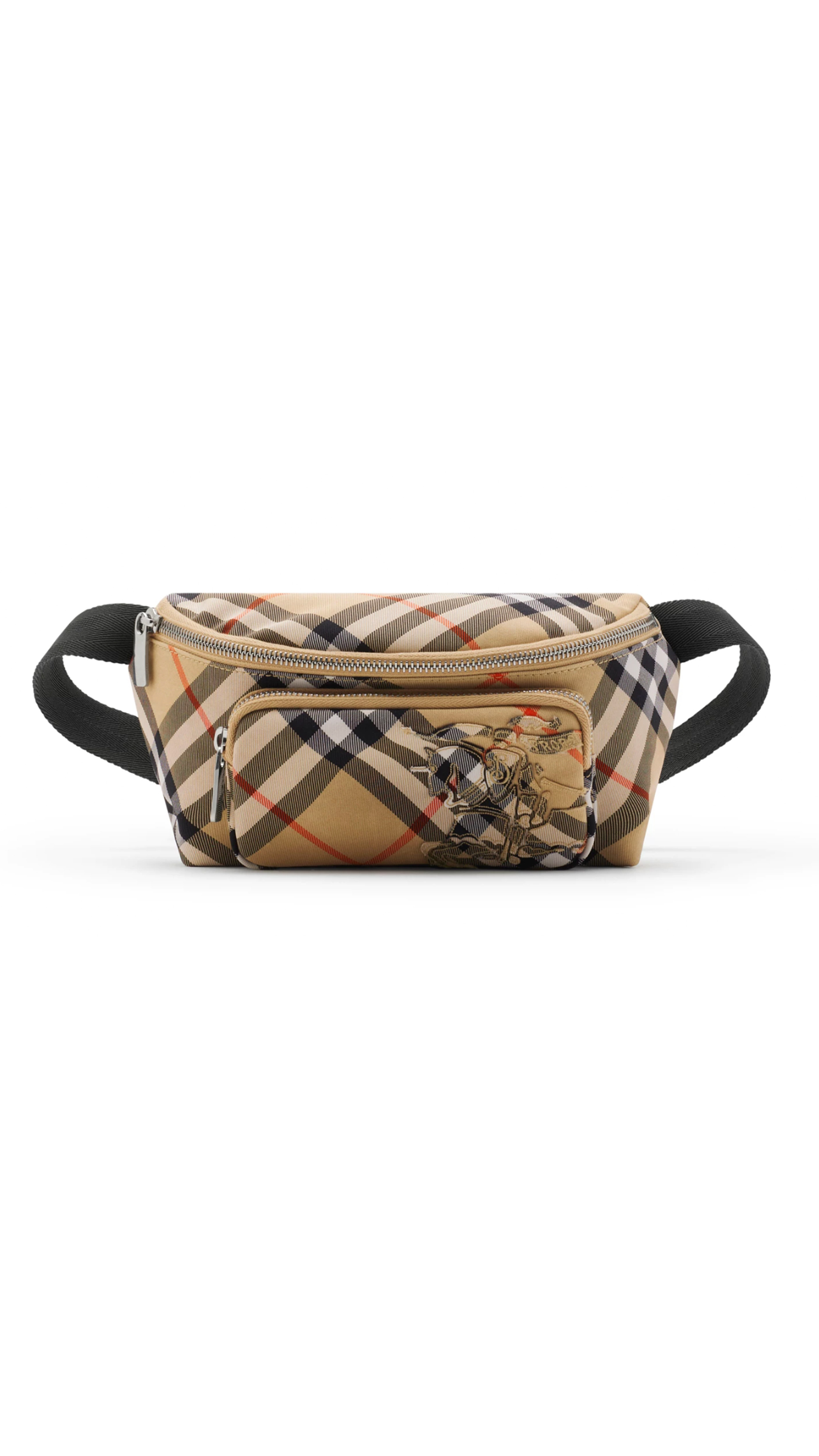 Small Check Belt Bag - Sand