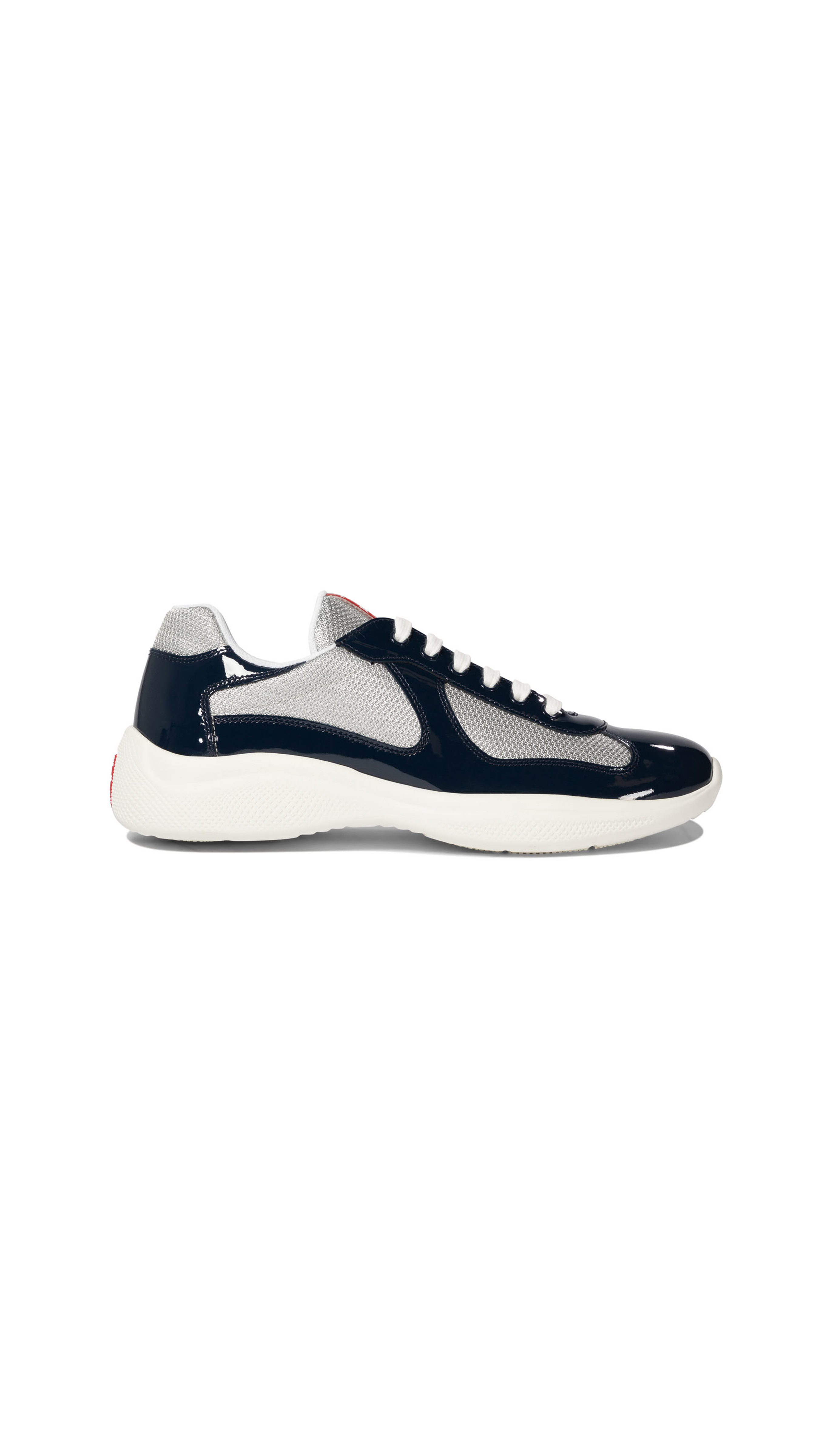 Patent Leather and Technical Fabric America's Cup Sneakers - Navy