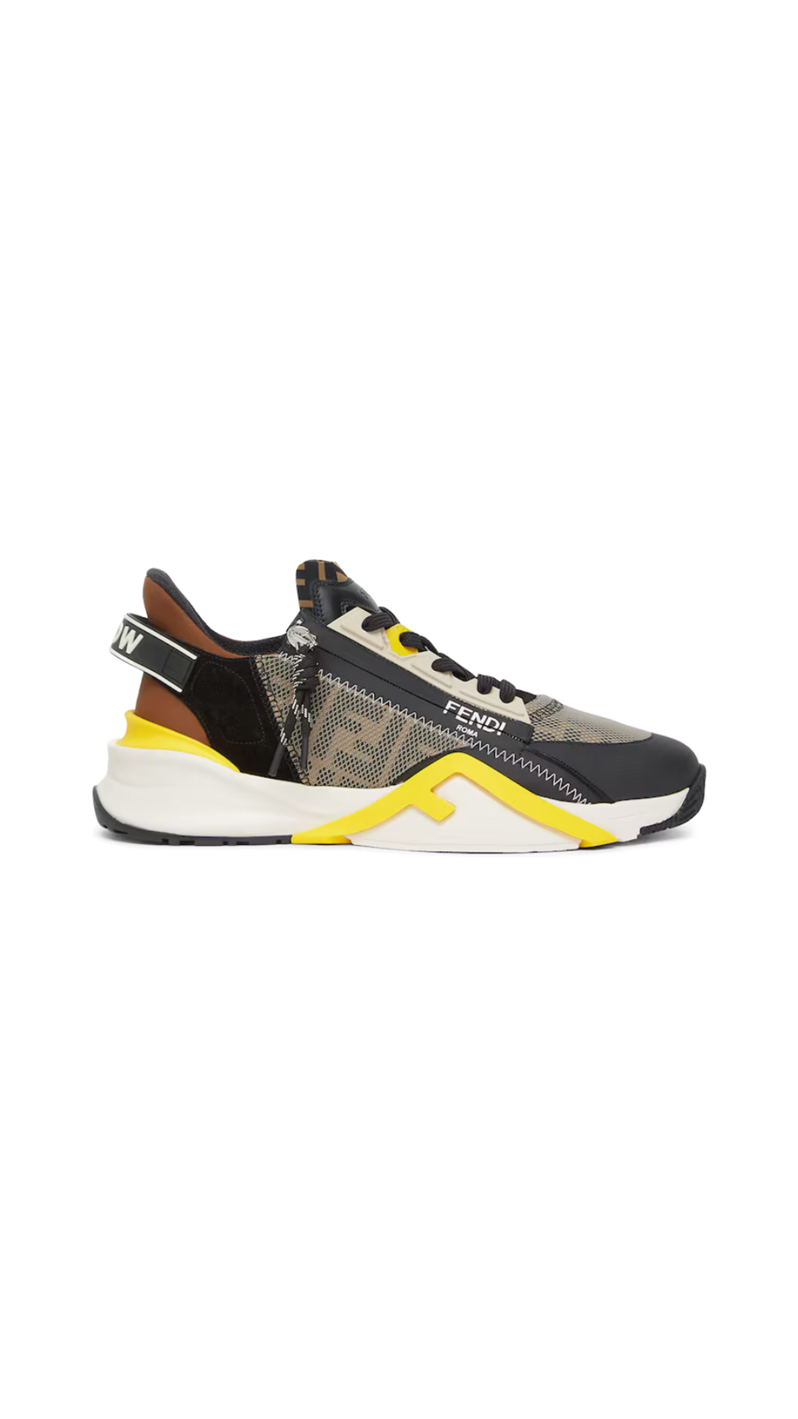 Fendi Flow Sneakers - Black/Brown/Yellow