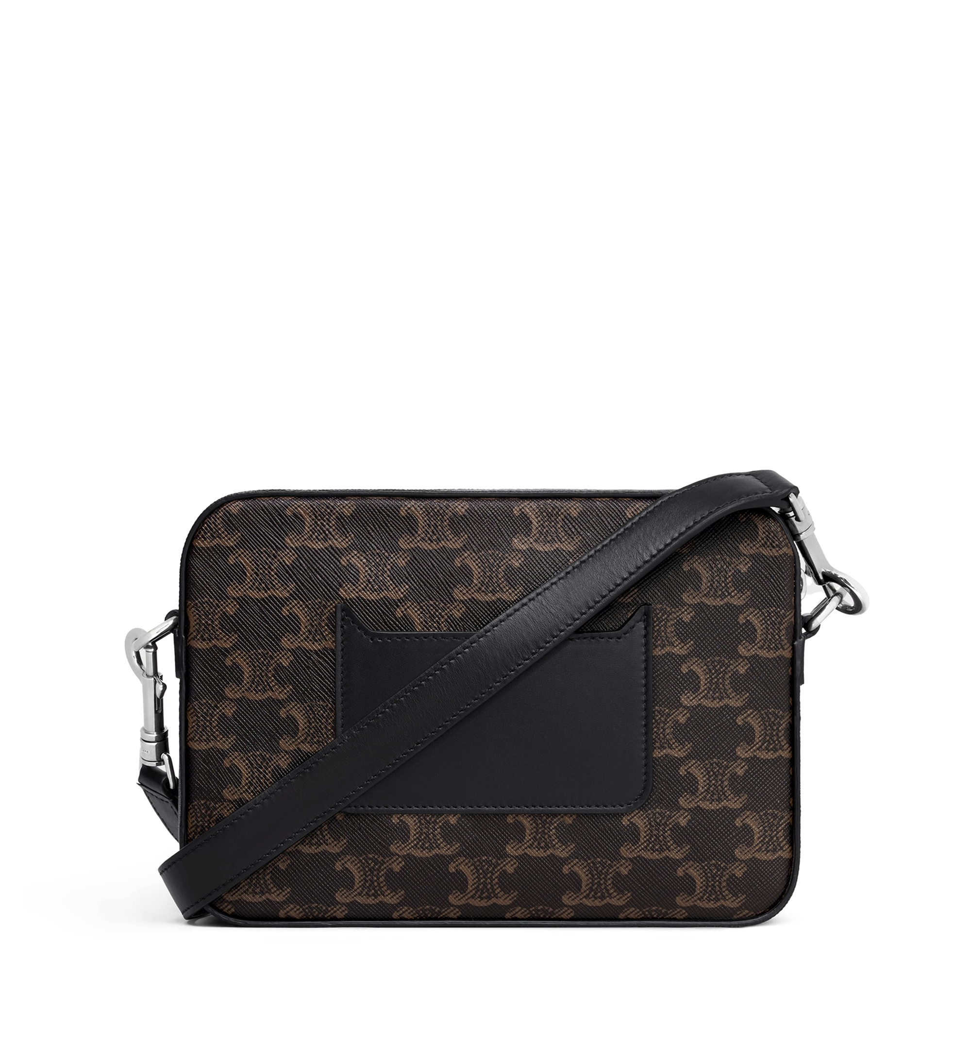 Small Messenger Bag in Triomphe Canvas and Calfskin