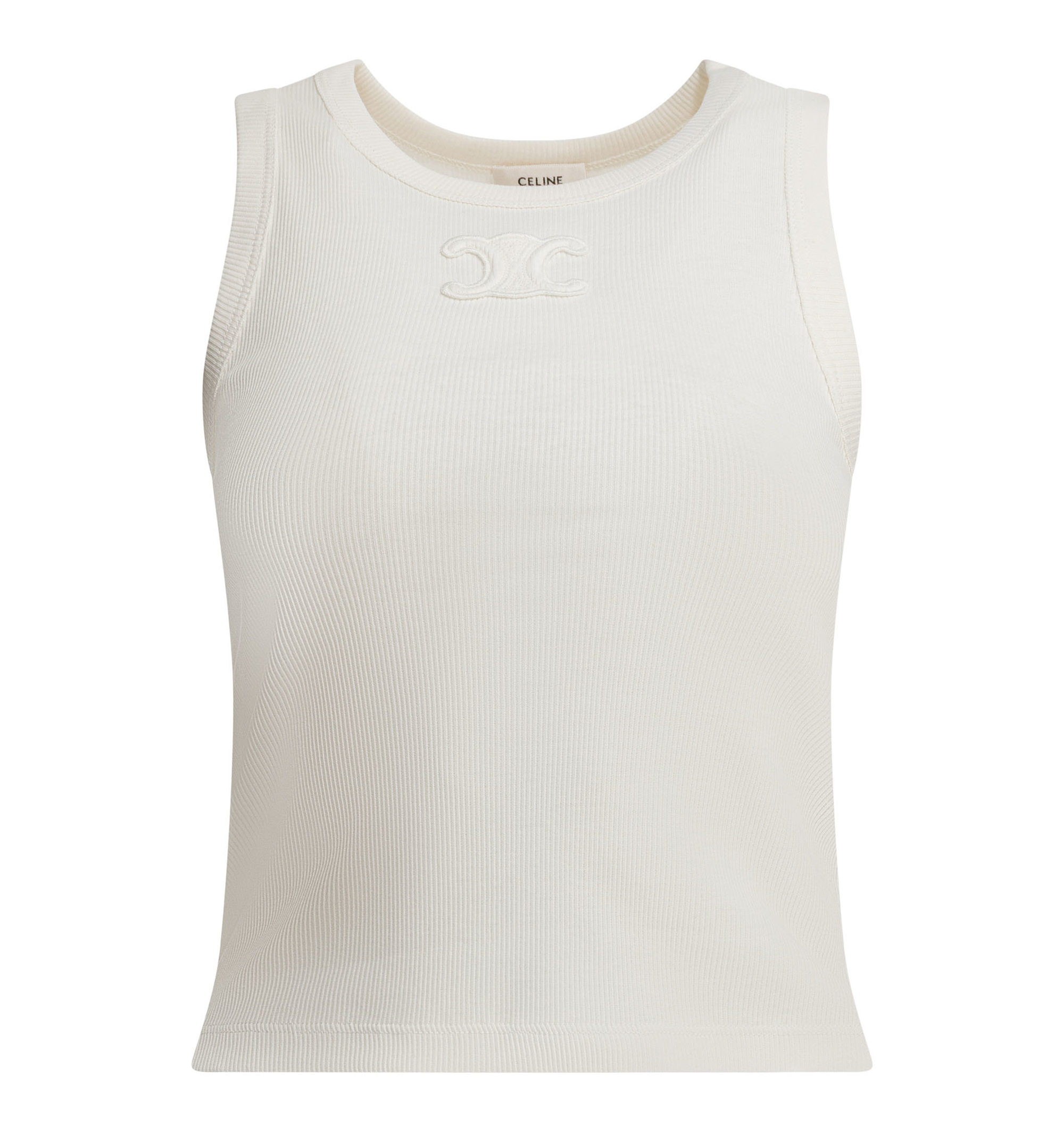 Triomphe tank top in ribbed cotton