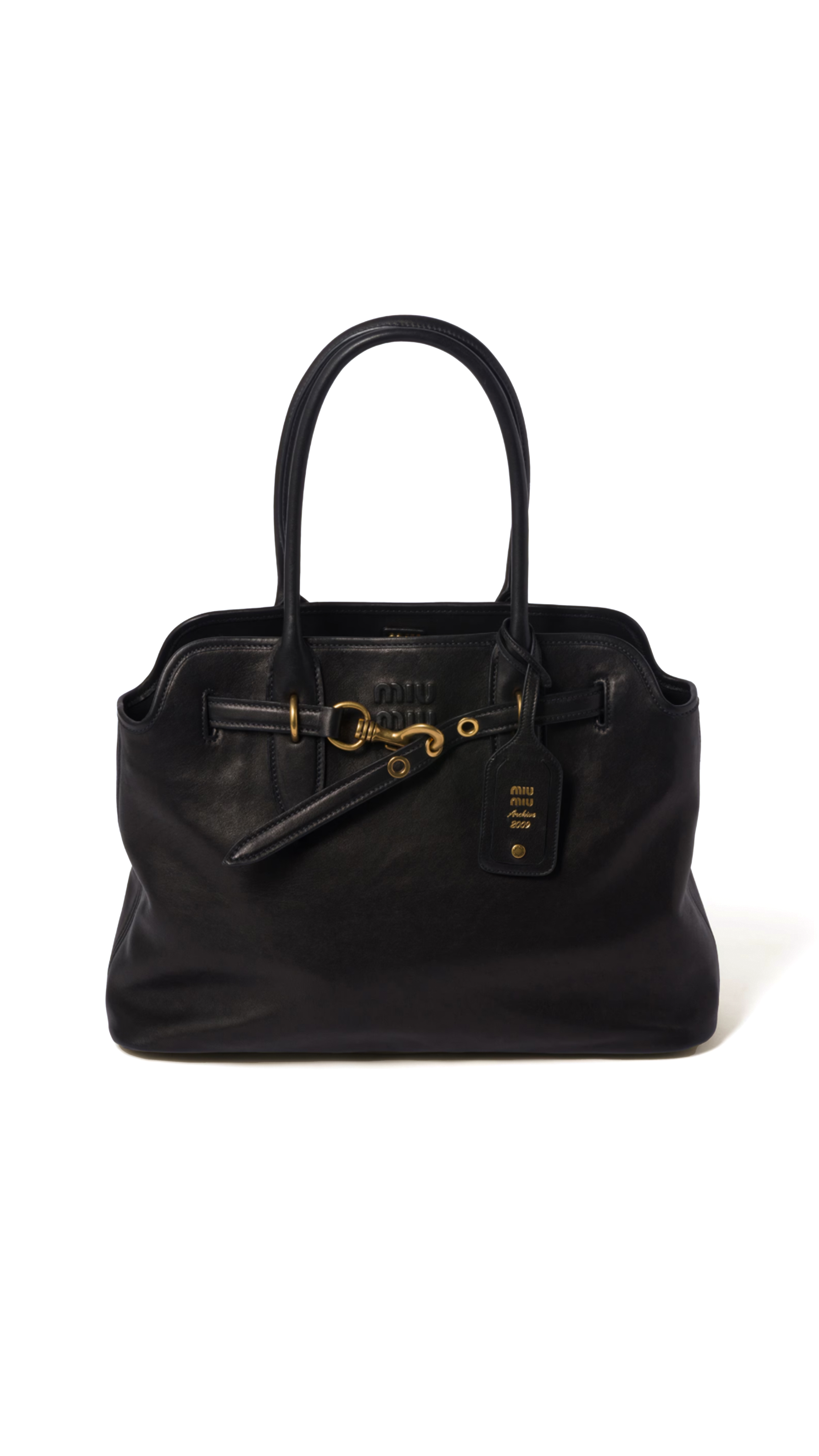 Aventure Nappa Leather Bag - Black