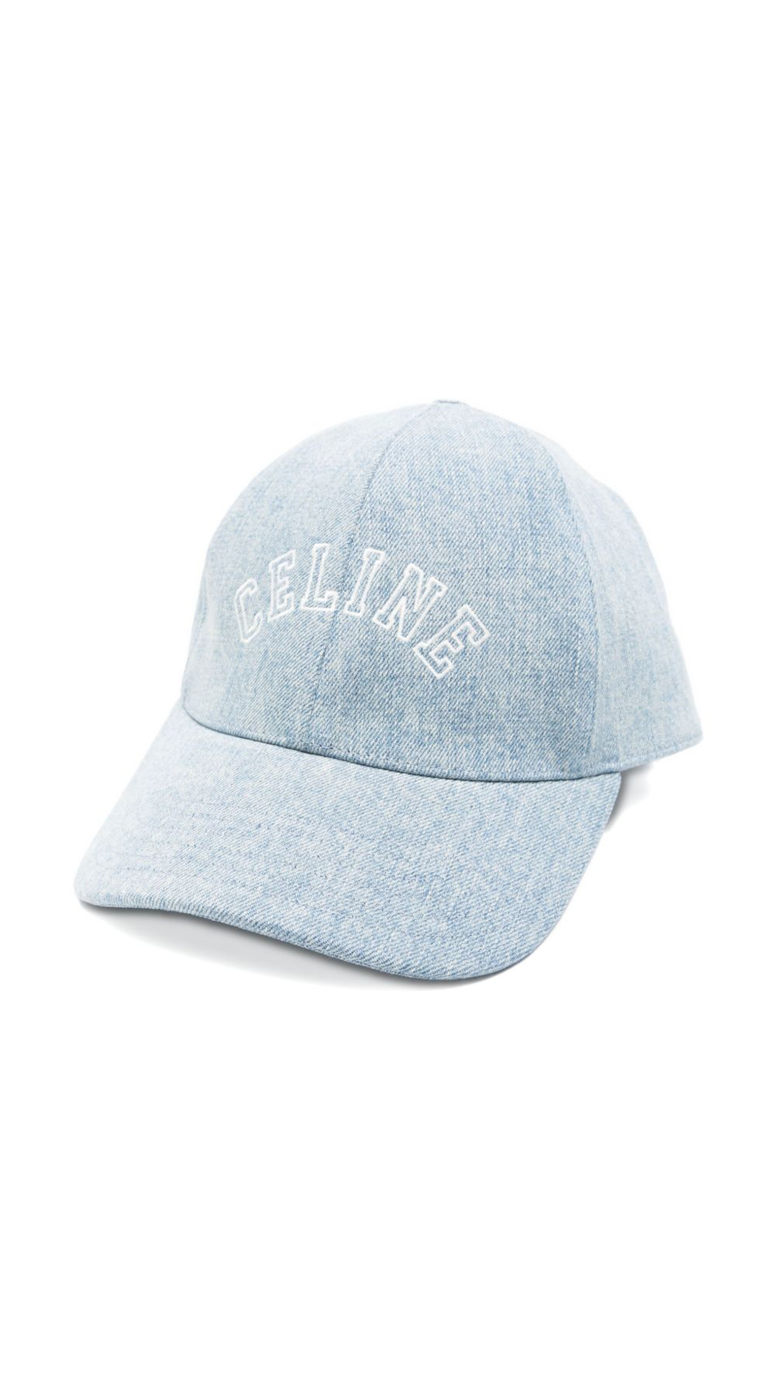 Celine Denim Baseball Cap - Light Blue