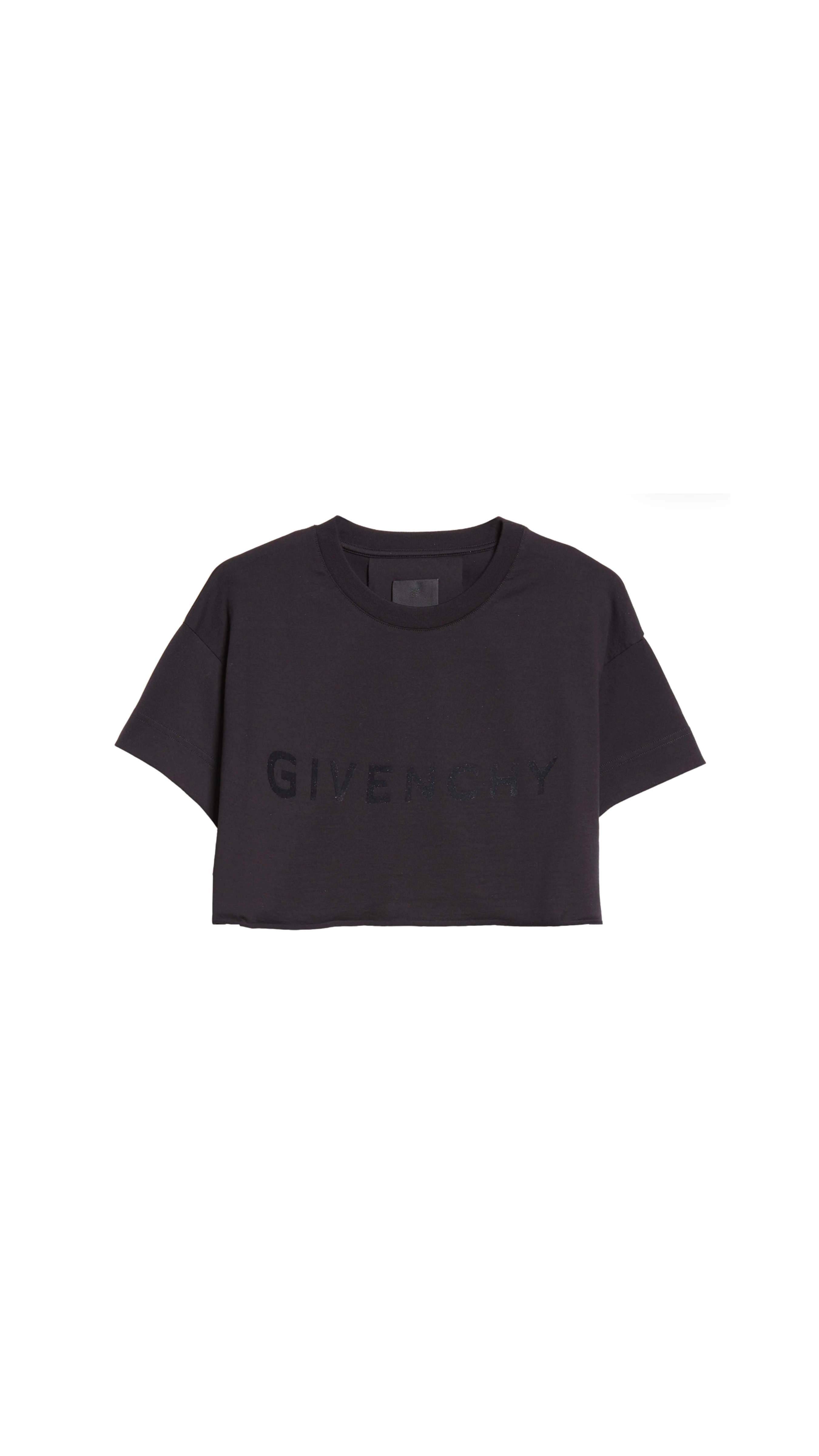 Archetype Cropped T-Shirt in Cotton - Black