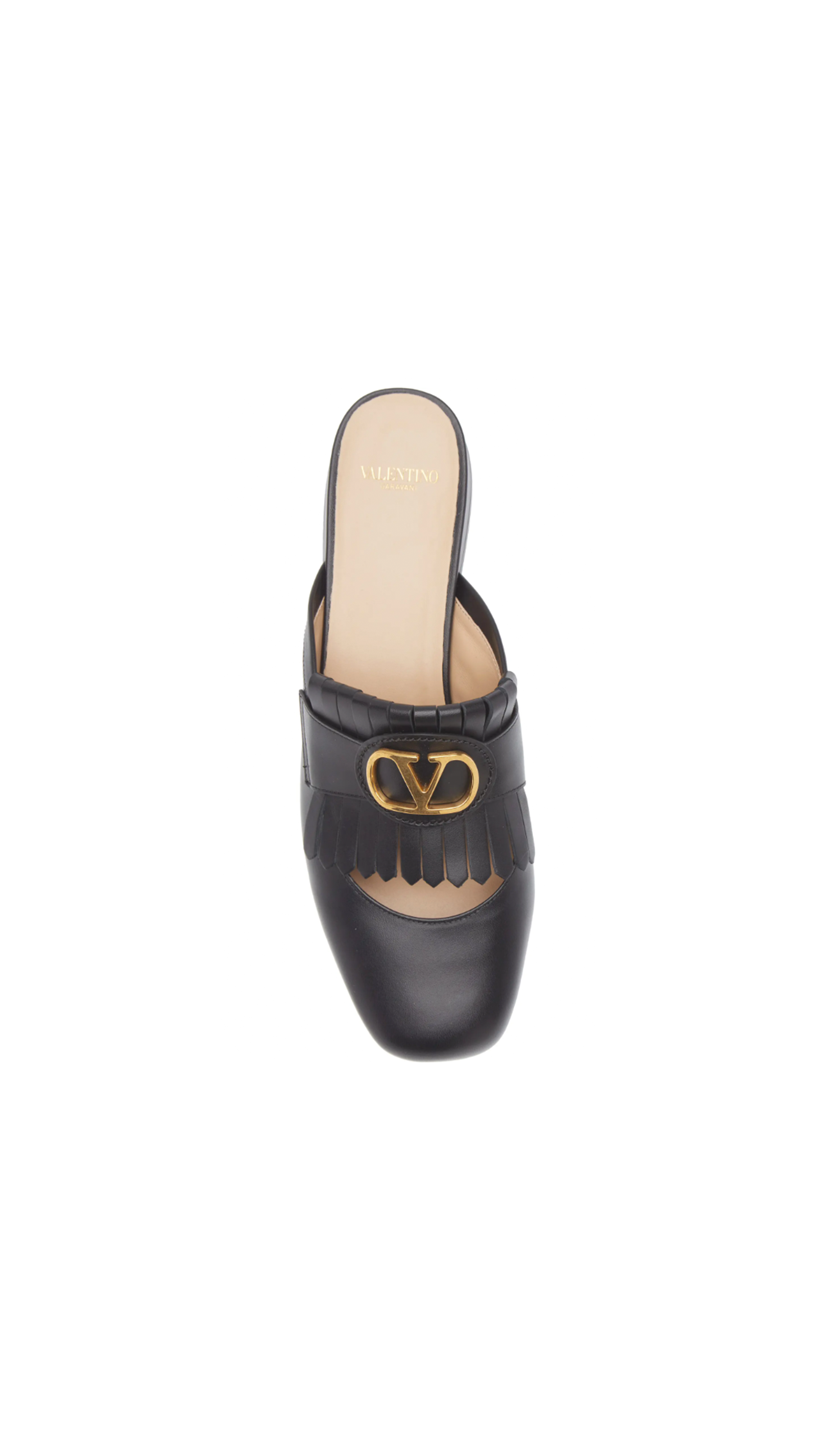 Vlogo Signature Mule in Calfskin - Black