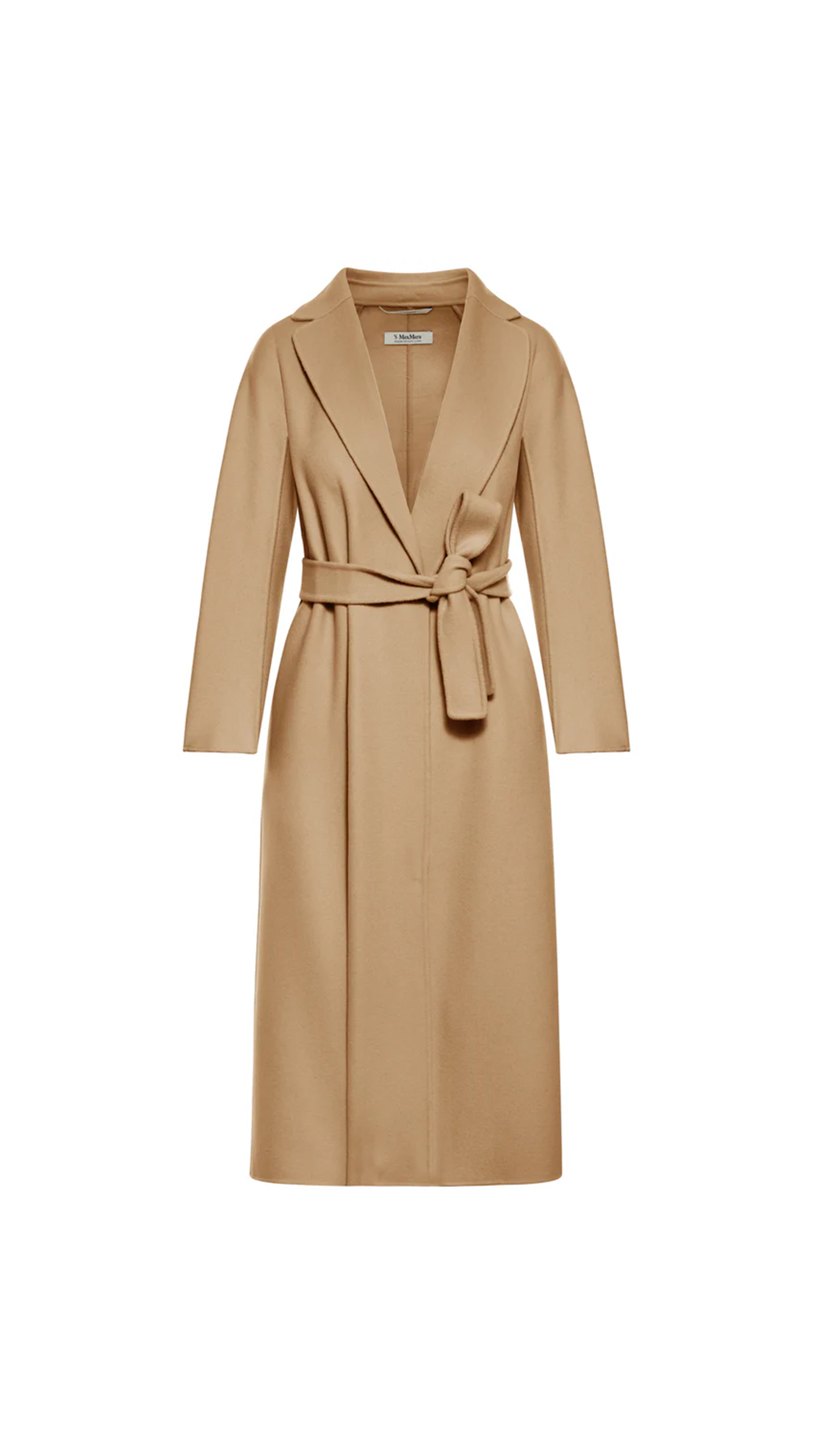Wool Broadcloth Midi Coat - Camel