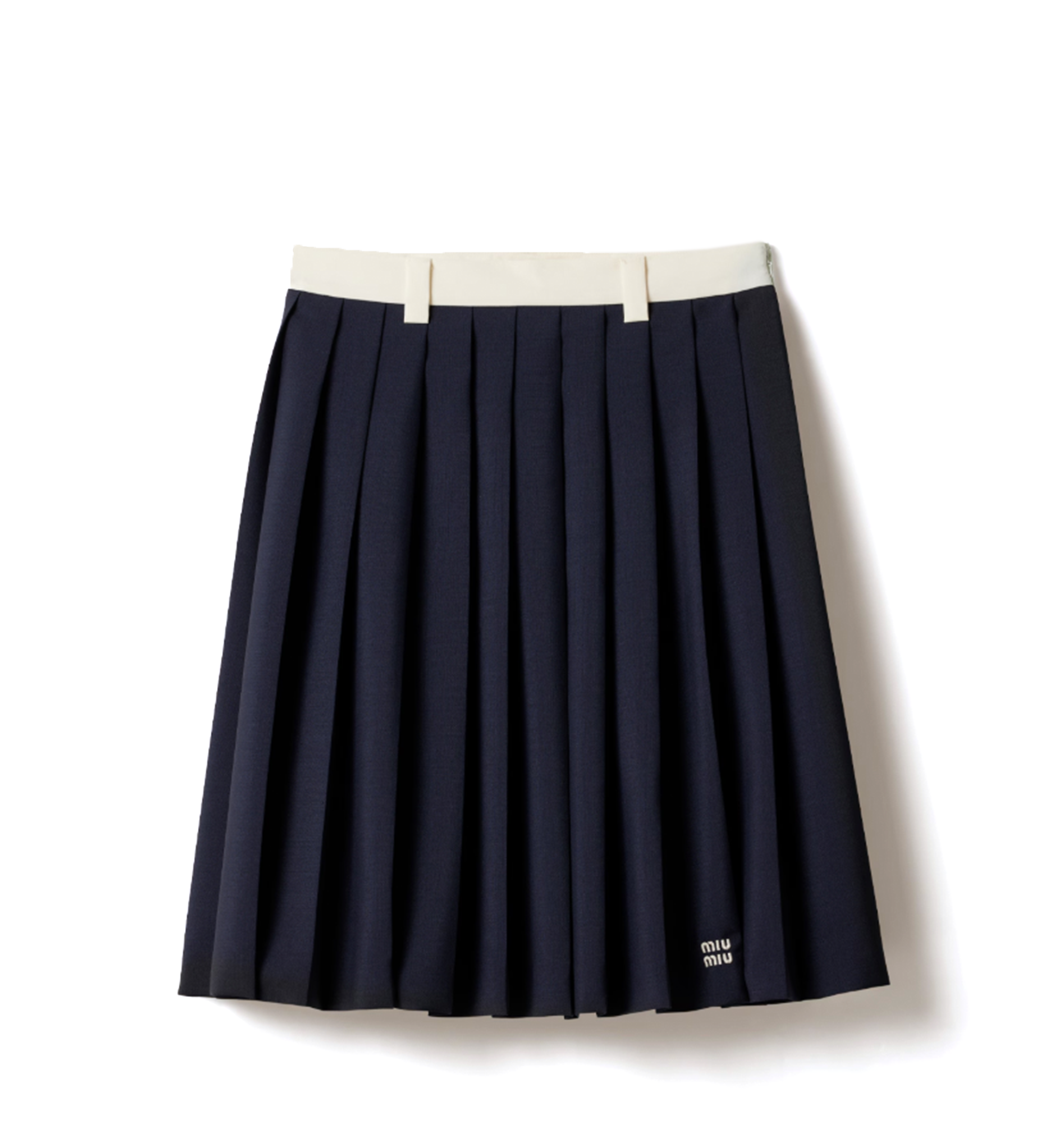 Kid Pleated Mohair Skirt