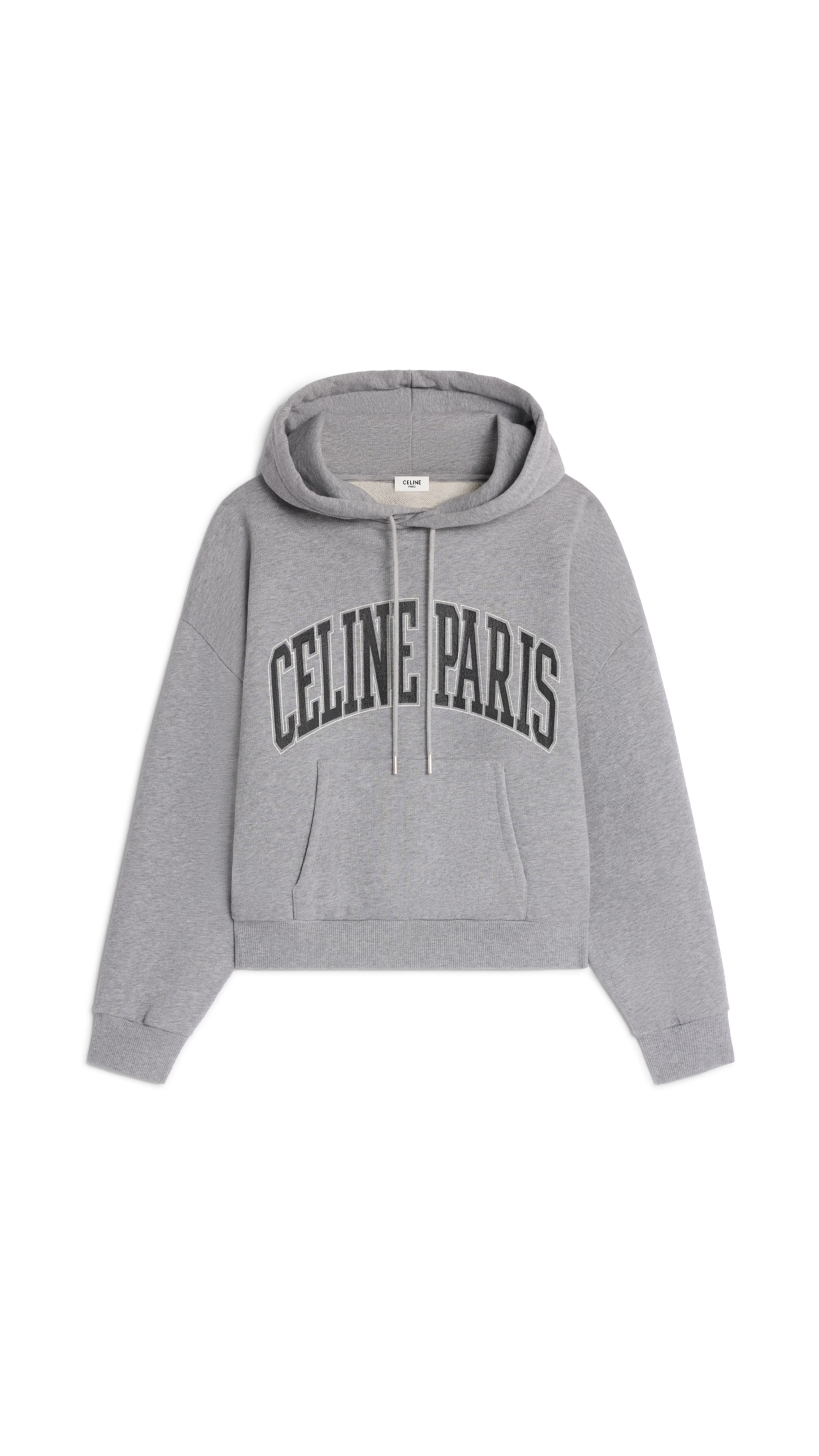 Oversized Celine Hoodie in Cotton Fleece - Grey