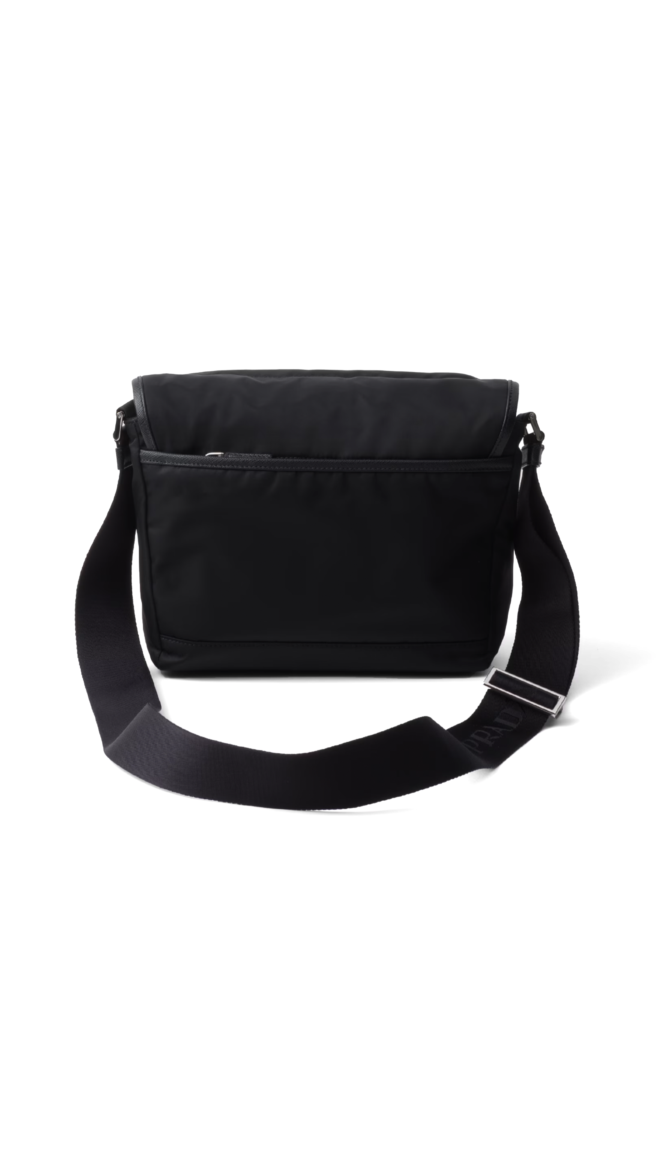 Re-Nylon and Saffiano Leather Shoulder Bag - Black