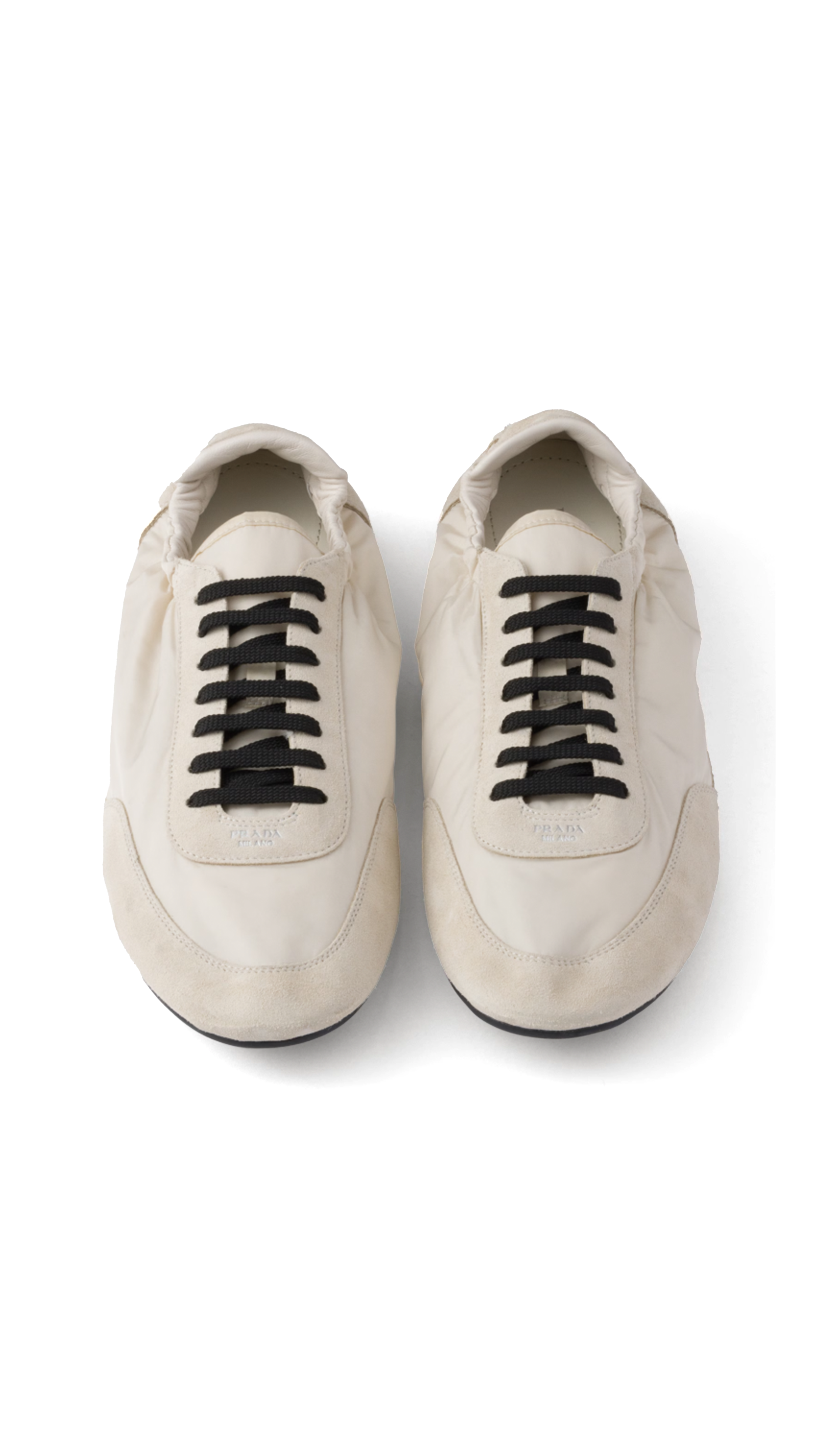 Collapse Re-Nylon and Suede Sneakers - Ivory