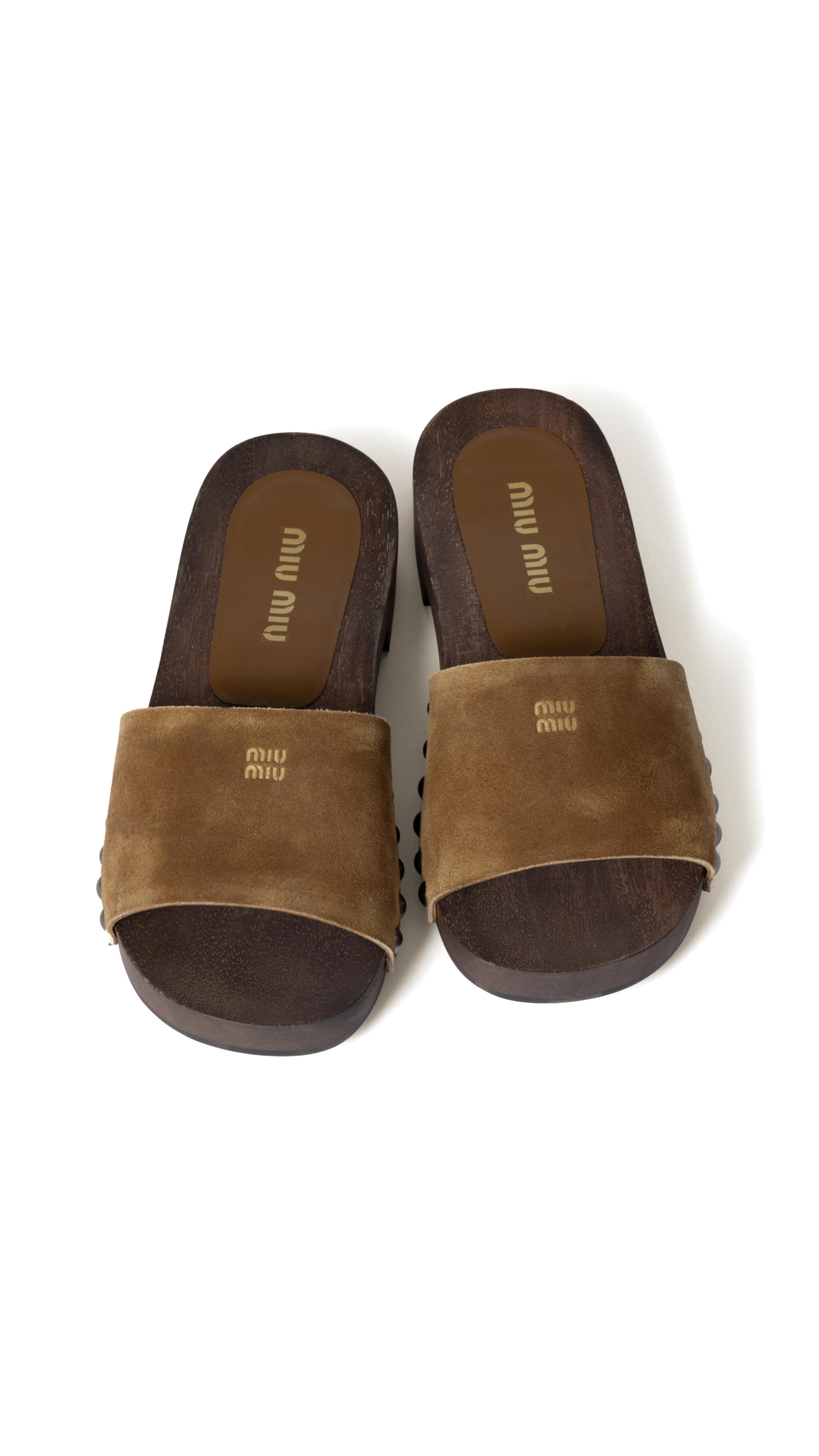 Faded Suede Clogs - Cinnamon
