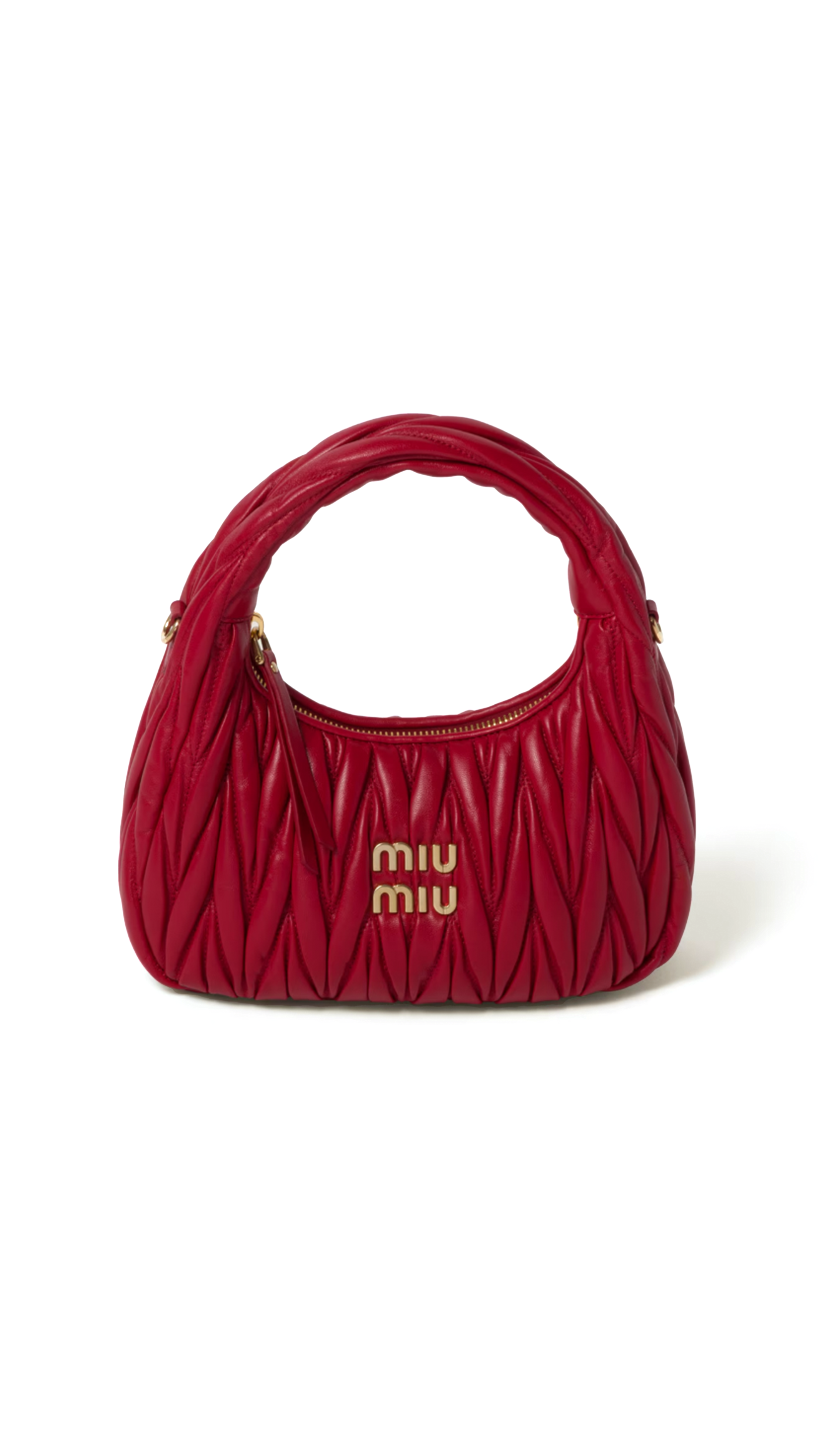 Wander Matelassé Nappa Leather Hobo Bag - Red