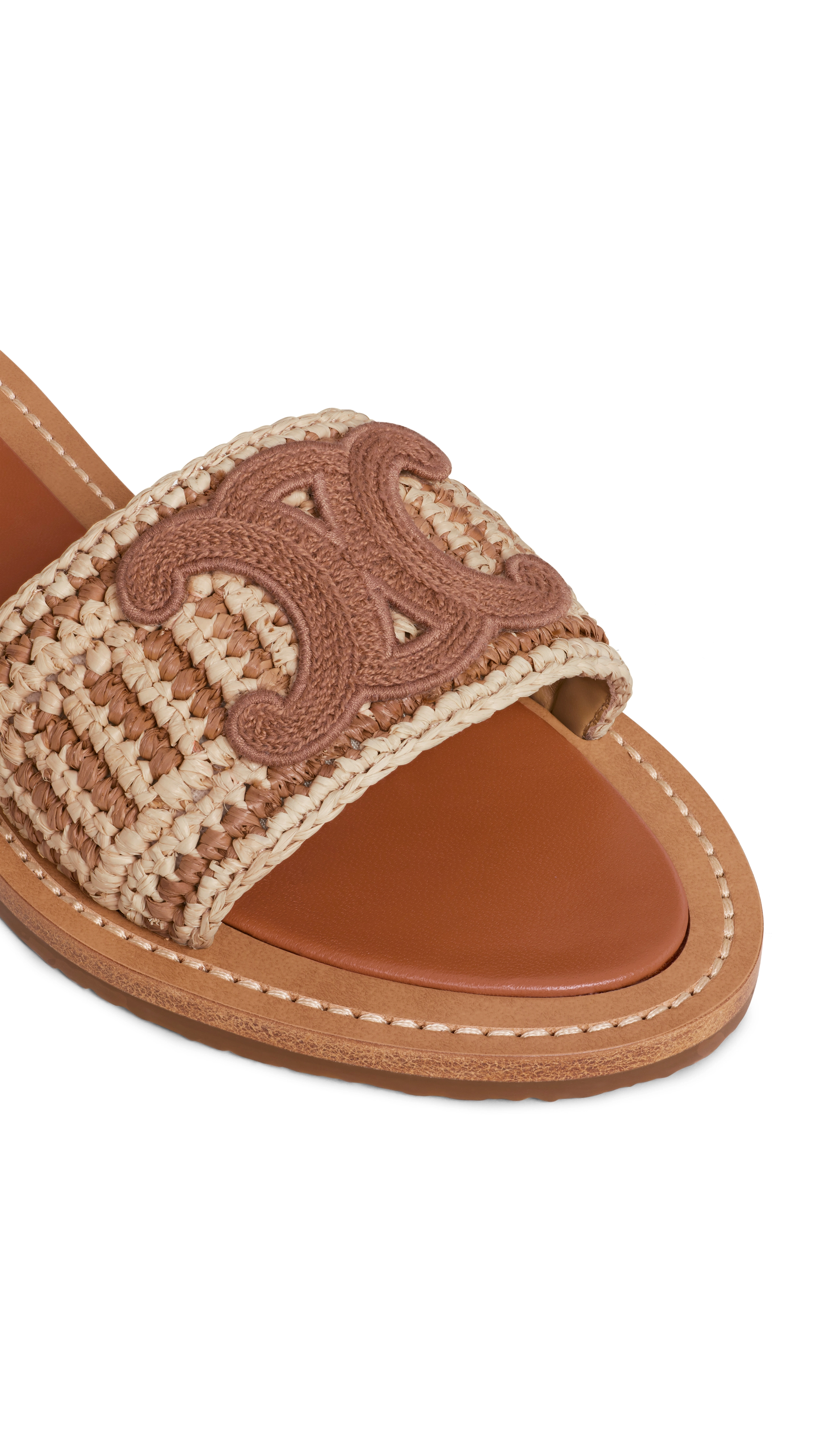 Lympia Mule in Raffia - Brown