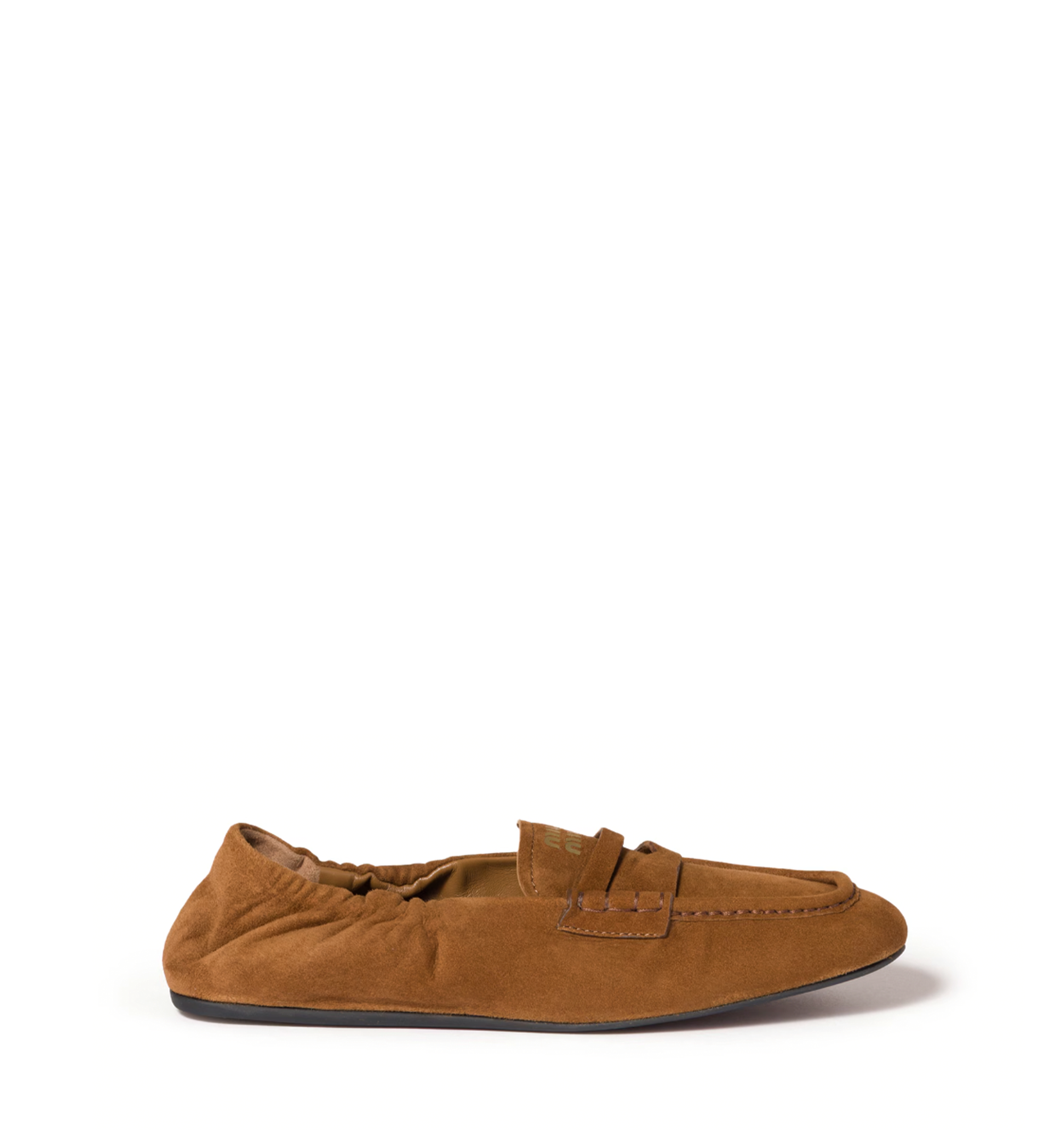 Ruches suede loafers