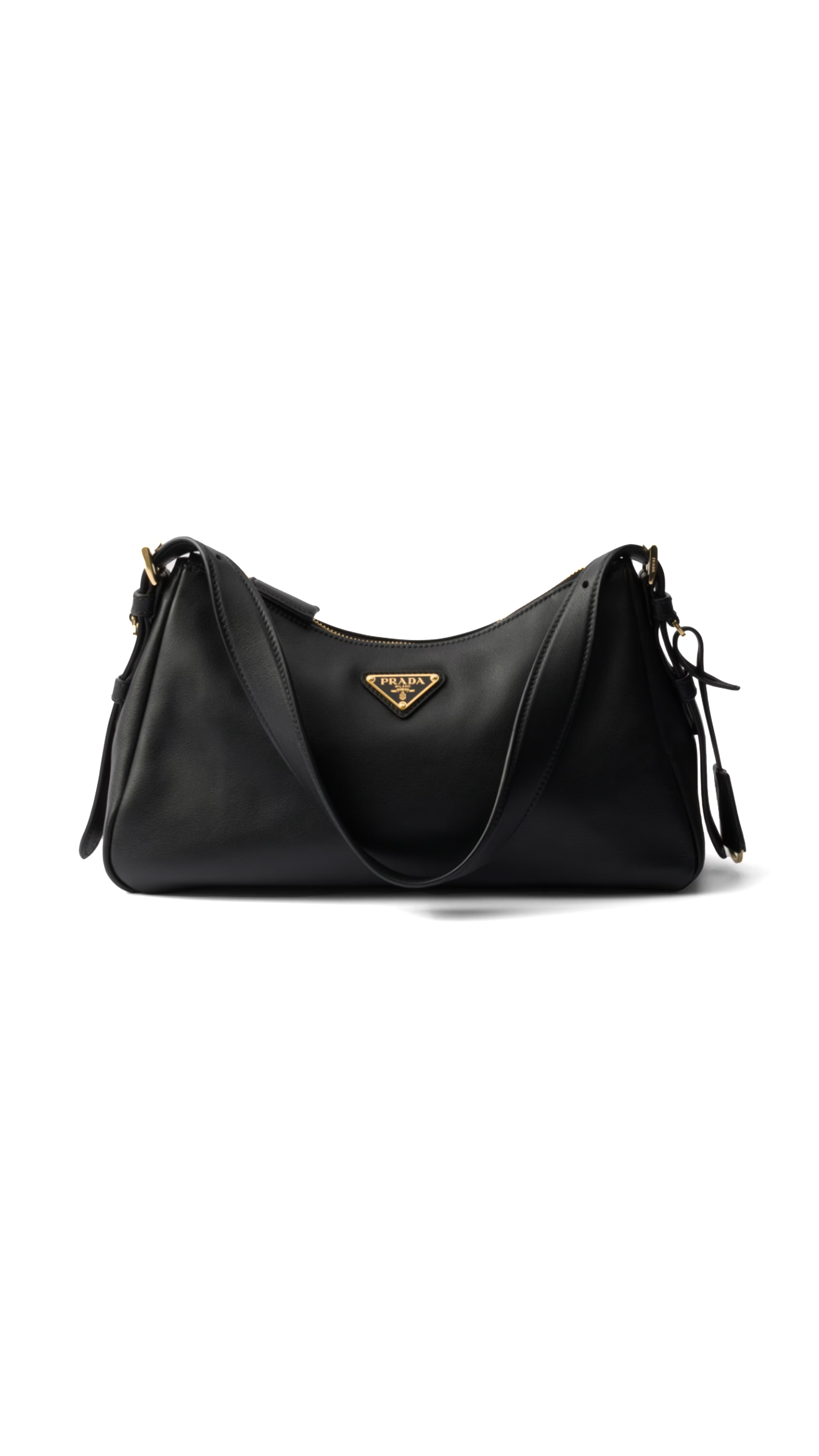 Aimée Medium Leather Shoulder Bag - Black