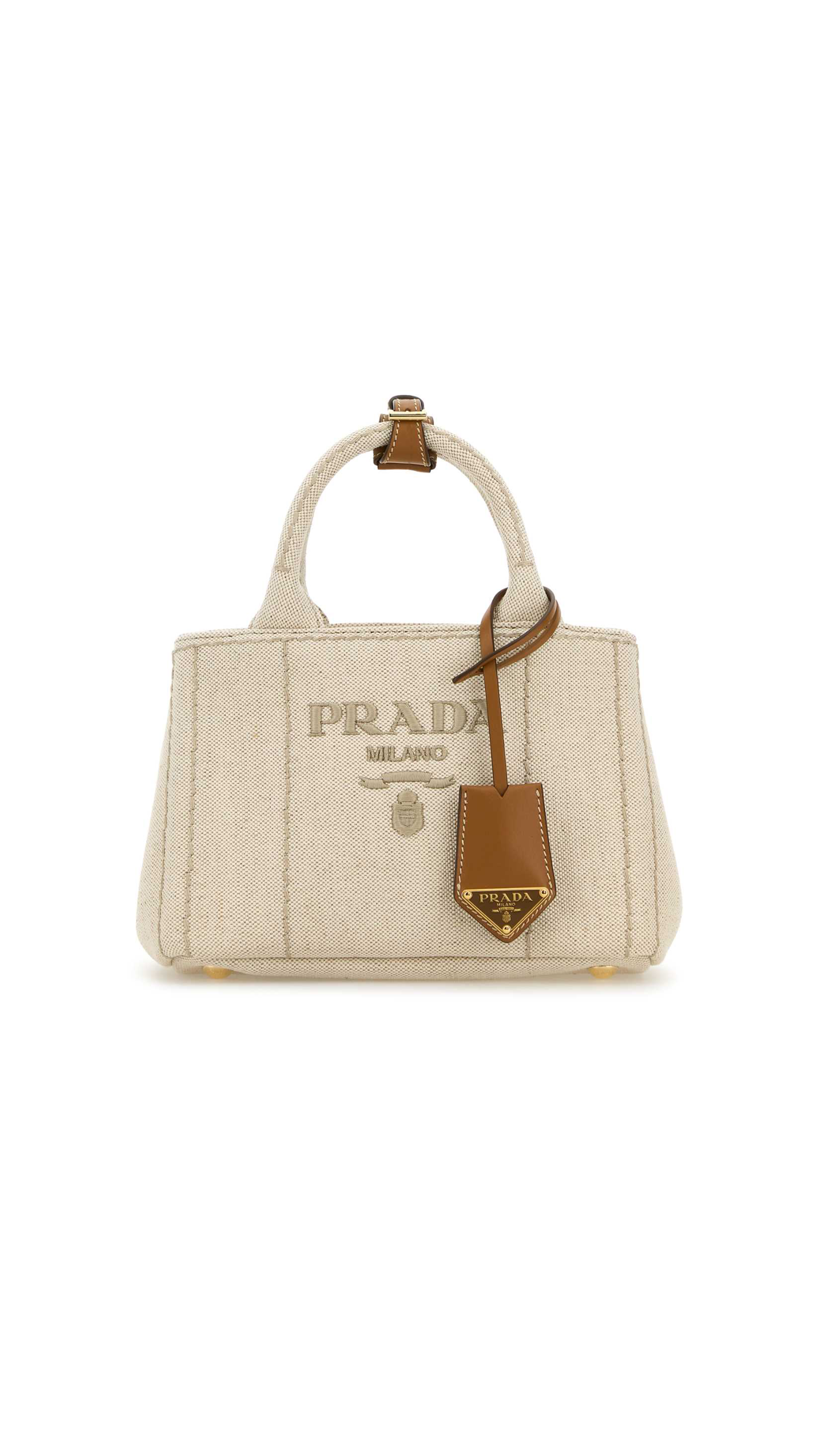 Cotton Canvas Mini Handbag - Natural